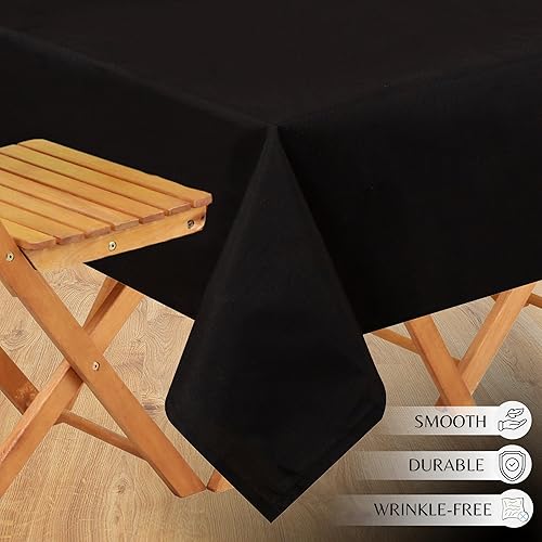 Miniatura 3 de Mantel rectangular de 60 x 84 pulgadas, mantel de poliéster lavable, mantel de tela para mesa de comedor, decoración de banquetes, fiestas de bufé y