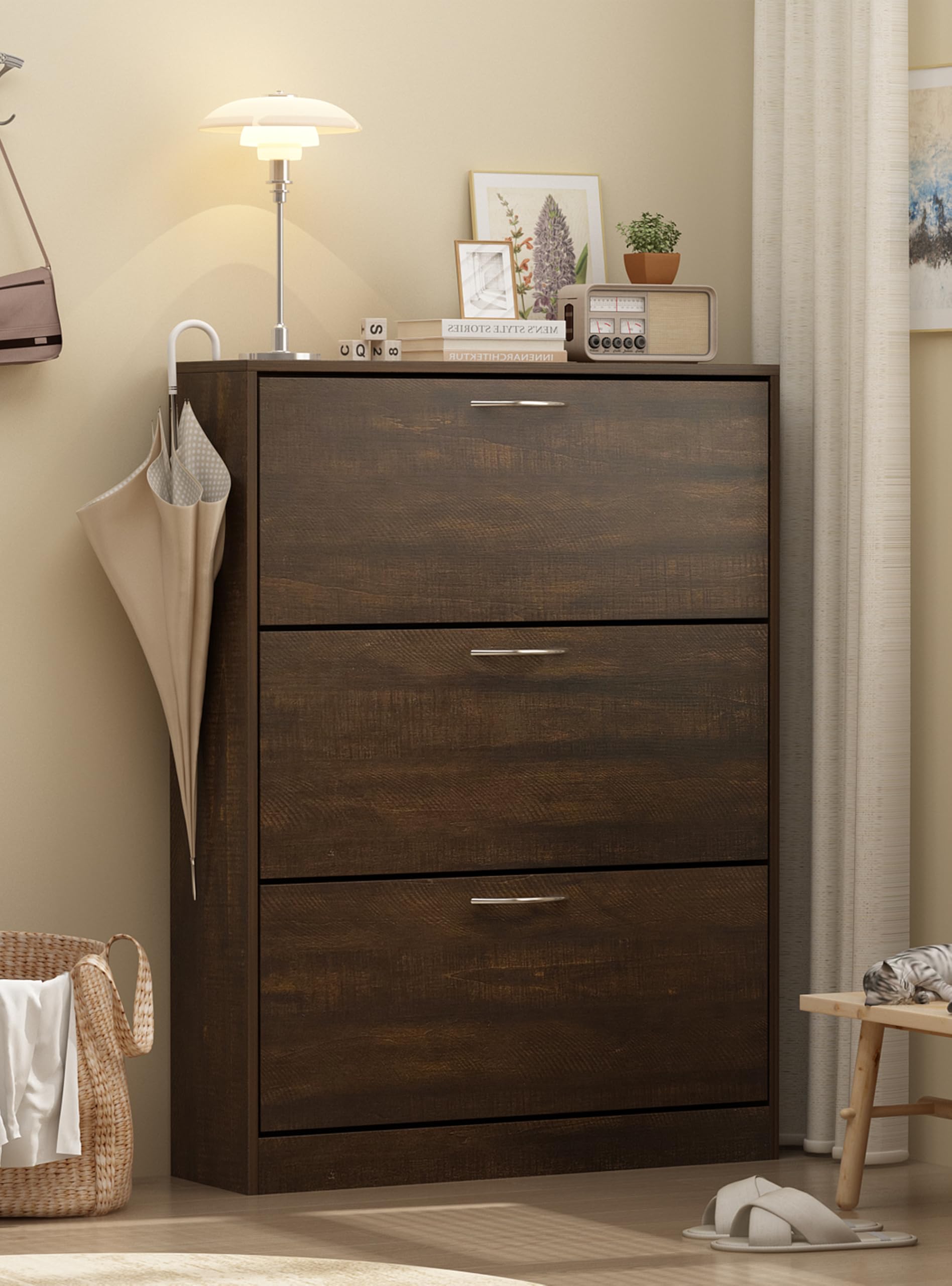 Amazon｜YOI LIFE 下駄箱 木製 シューズボックス 靴箱 スリム