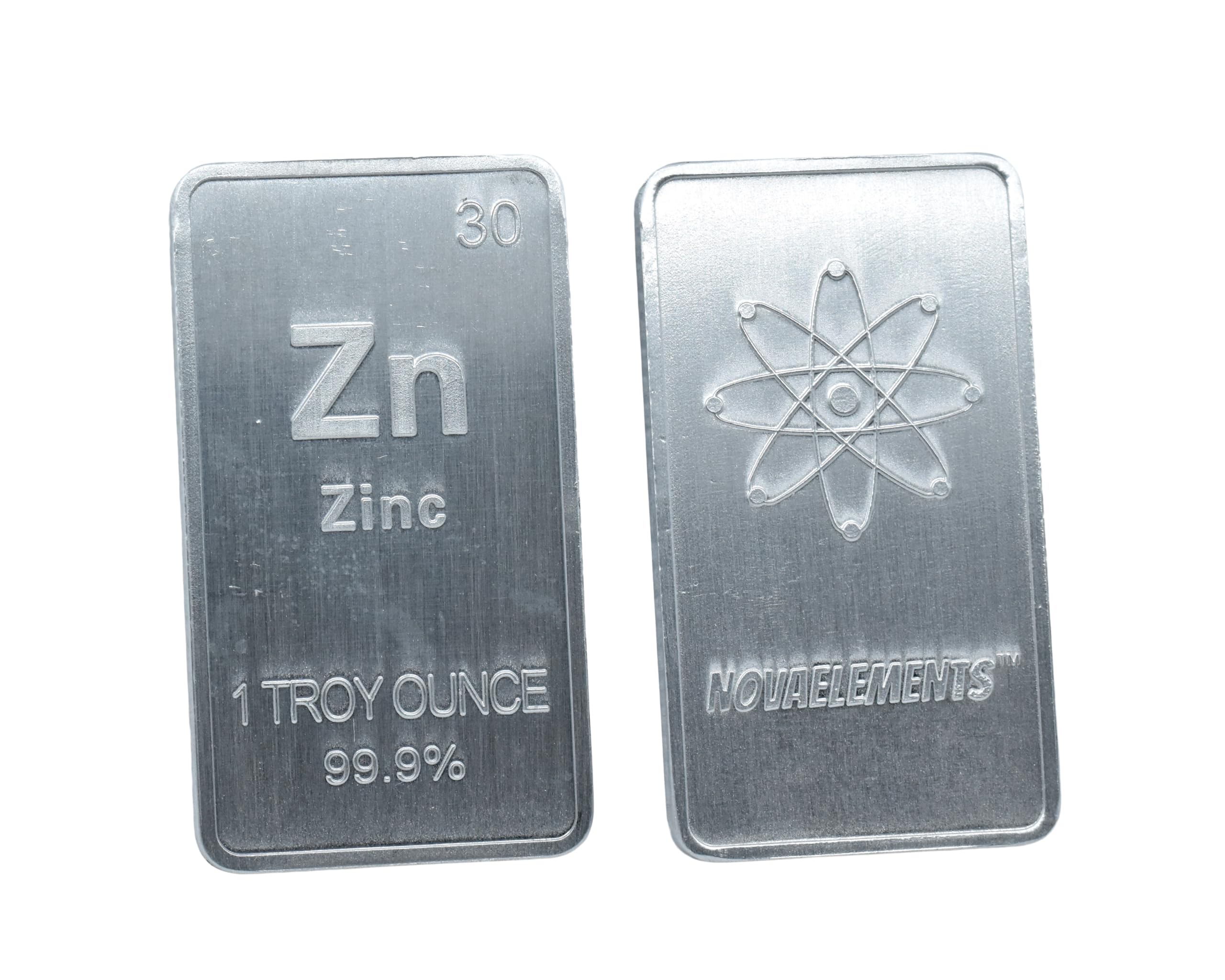 Zink Barren, Zink metallisch, Zink Barren 31.1 Gramm, Zink Barren 1 Troy oz, für Sammlung Periodensystem Elemente und Investition