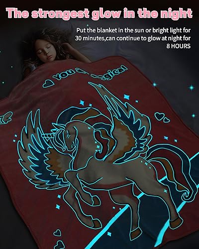 Miniatura 2 de Manta espacial que brilla en la oscuridad con astronauta y estrellas, 50 x 60 pulgadas, mantas suaves azules para 2, 3, 4, 5, 6, 7, 8, 9, 10 años,