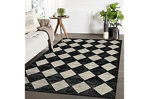 Lahome Checkered Rug 6x9: A Chic and Durable Floor Covering