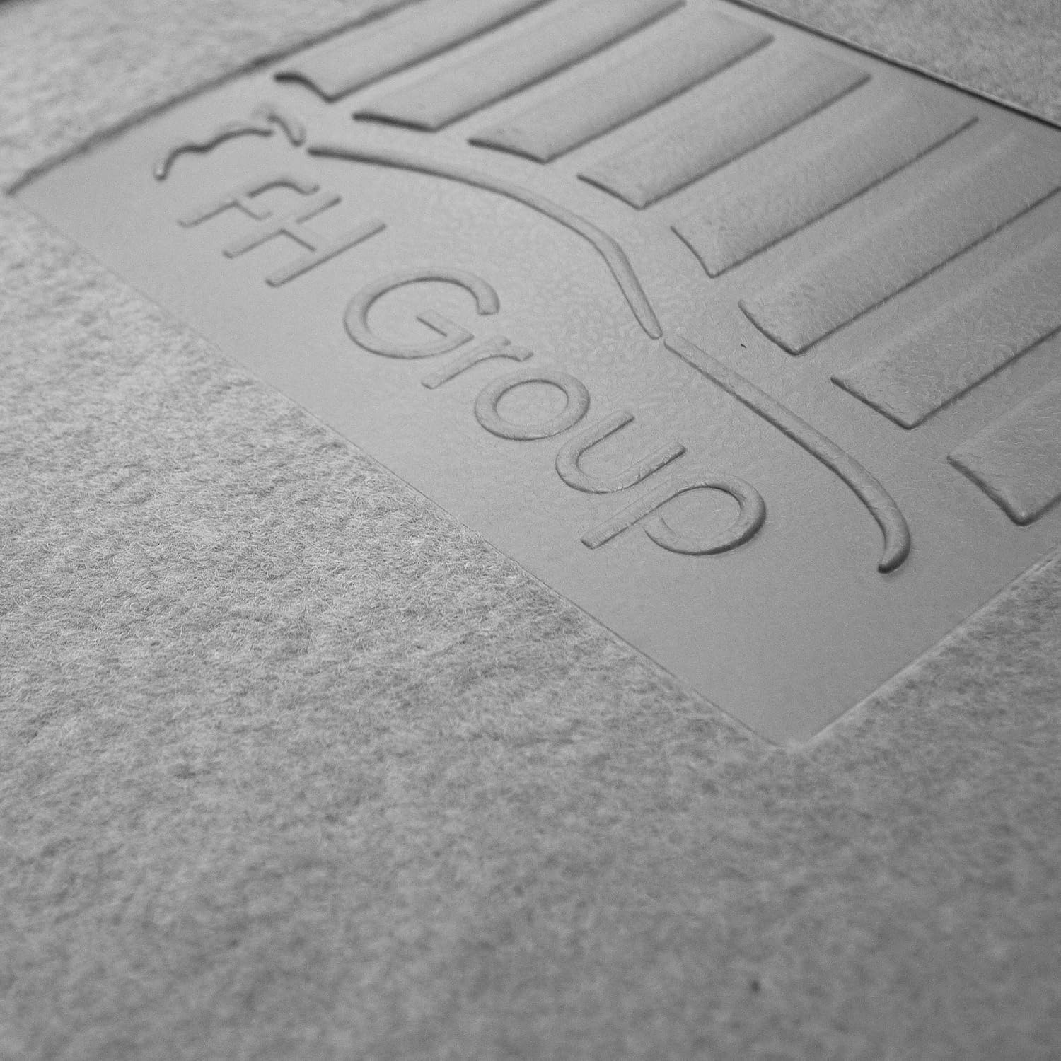 FH Group Automotive Floor Mats Carpet Protector Mat Gray Premium Universal Fit Cars Floor Mats, Combo Small Car Seat Cover Design All Purpose Floor Mats for Most Sedan, SUV and Truck Floor Mats