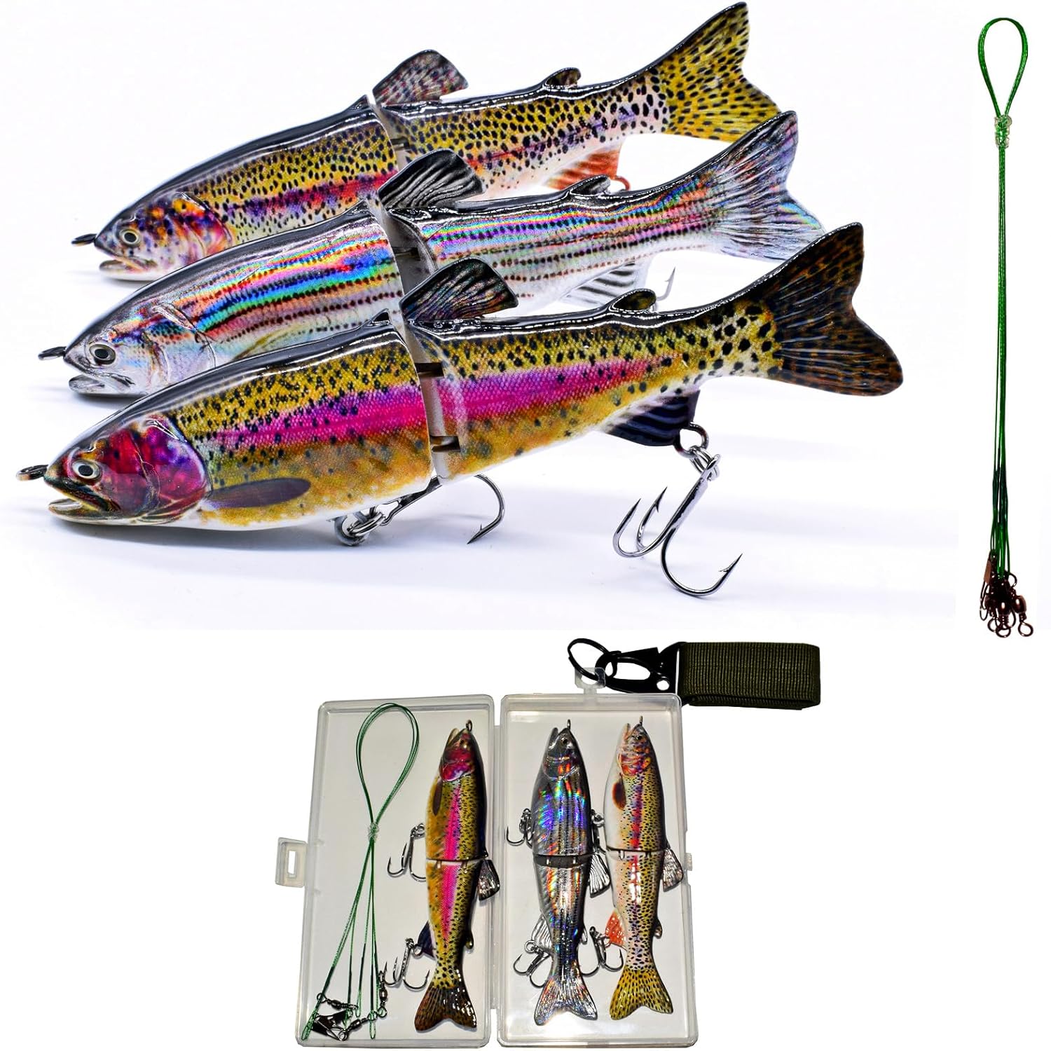 Fishing Lure Bait Swimbait Minow Lures Fishing Tool Hook Lifelike Fish Hunting Bass Trout Muskie Catfish