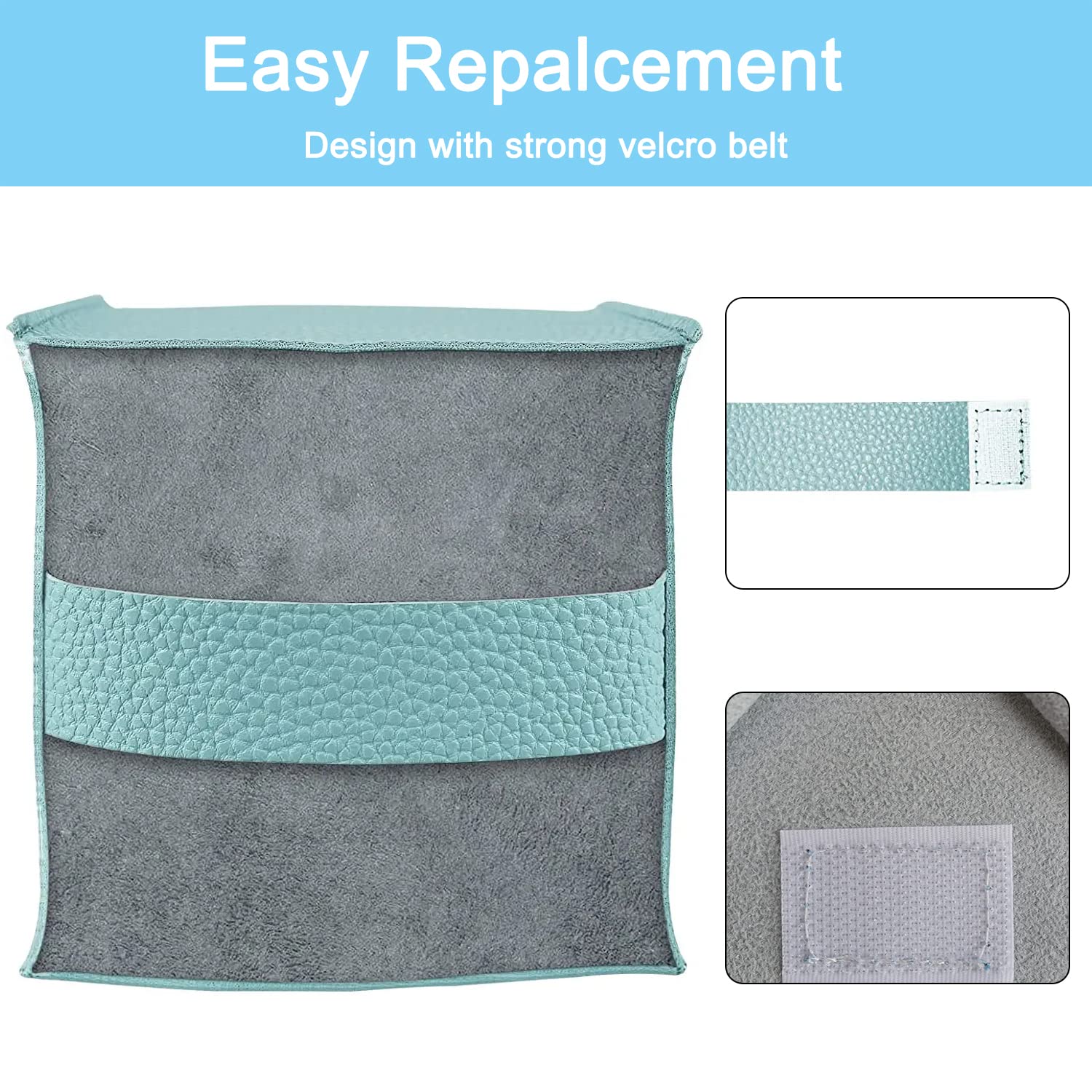 2 Portafazzoletti In Pelle PU Quadrati - Design Moderno Con Cintura Inferiore, Per Bagno E Casa - Foto 11