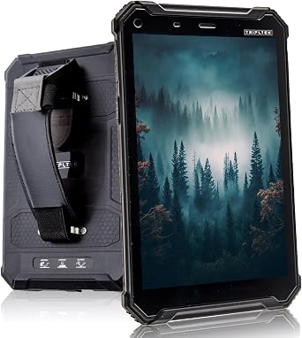 TRIPLTEK 8" PRO 4G LTE, 256GB Ultra Bright 1200 nits, 8GB RAM, Android 10, Long Battery Life 12200mAh, Rugged Military Construction, Waterproof IP68, Brightest Tablet/Phone on The Market