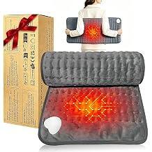 Electric Heating pad for Back Neck Shoulder Knee Arms Legs- Electric Heat Pads with 6 Heat Settings &amp; Auto Shut Off Heat Heating Pad for Birthday Mother Father Girl Men Women