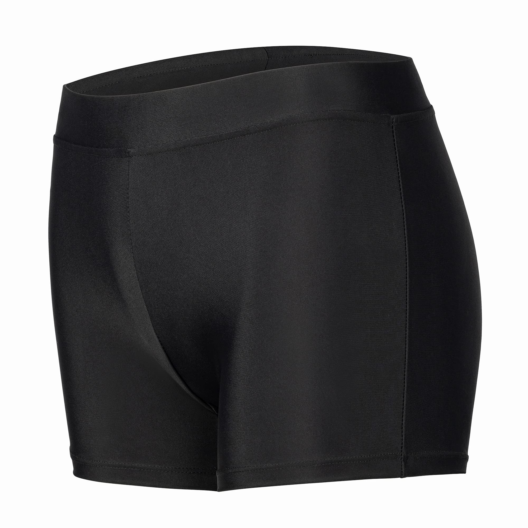 Dtone Women's Elastane-Black Dance Shorts Gymnastics Athletic Glitter Tumbling Pants, 9-10 Years