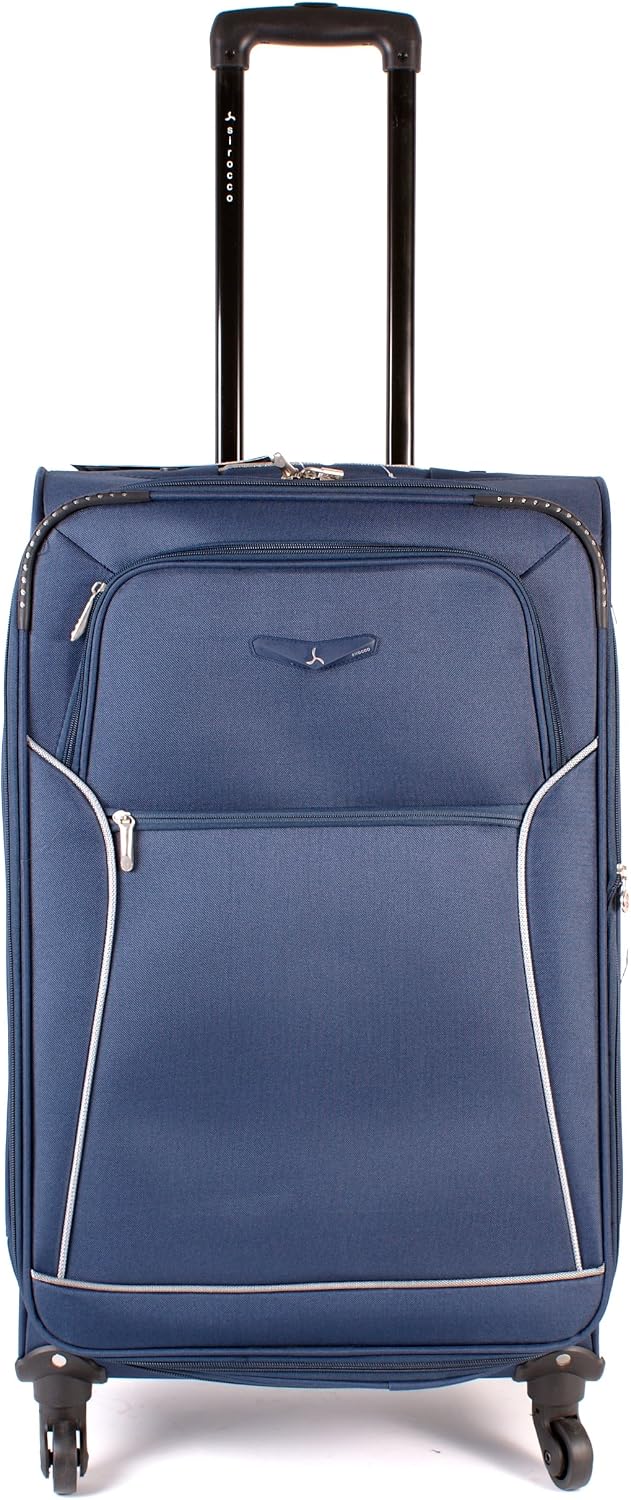 547-ST, lettera B), colore: argento/navy Sirocco Valigia trolley da viaggio  superleggero da viaggio, confezione da 3 : Amazon.it: Valigeria