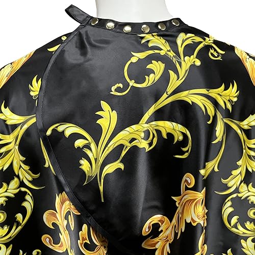 Miniatura 2 de Capa de peluquería para hombres, capa profesional de peluquería con broches de presión, impermeable, capa de peluquería - 63 x 56 pulgadas