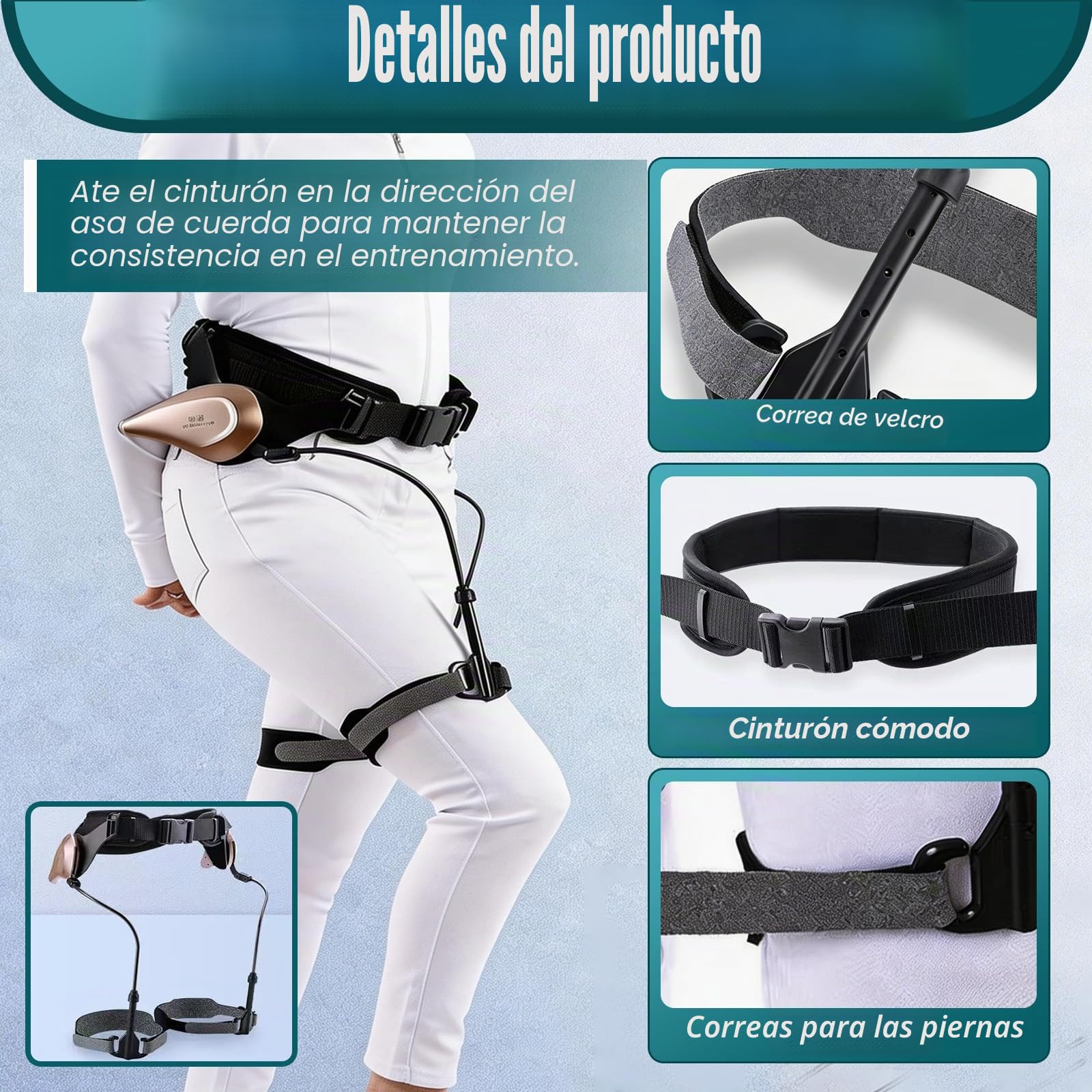 Exoesqueleto Biónico para Ayudar a Caminar, Exoesqueleto Caminar Andador de rehabilitación con 3 Niveles Ajustables Equipo De Rehabilitación para Personas Mayores y discapacitadas Left+Right