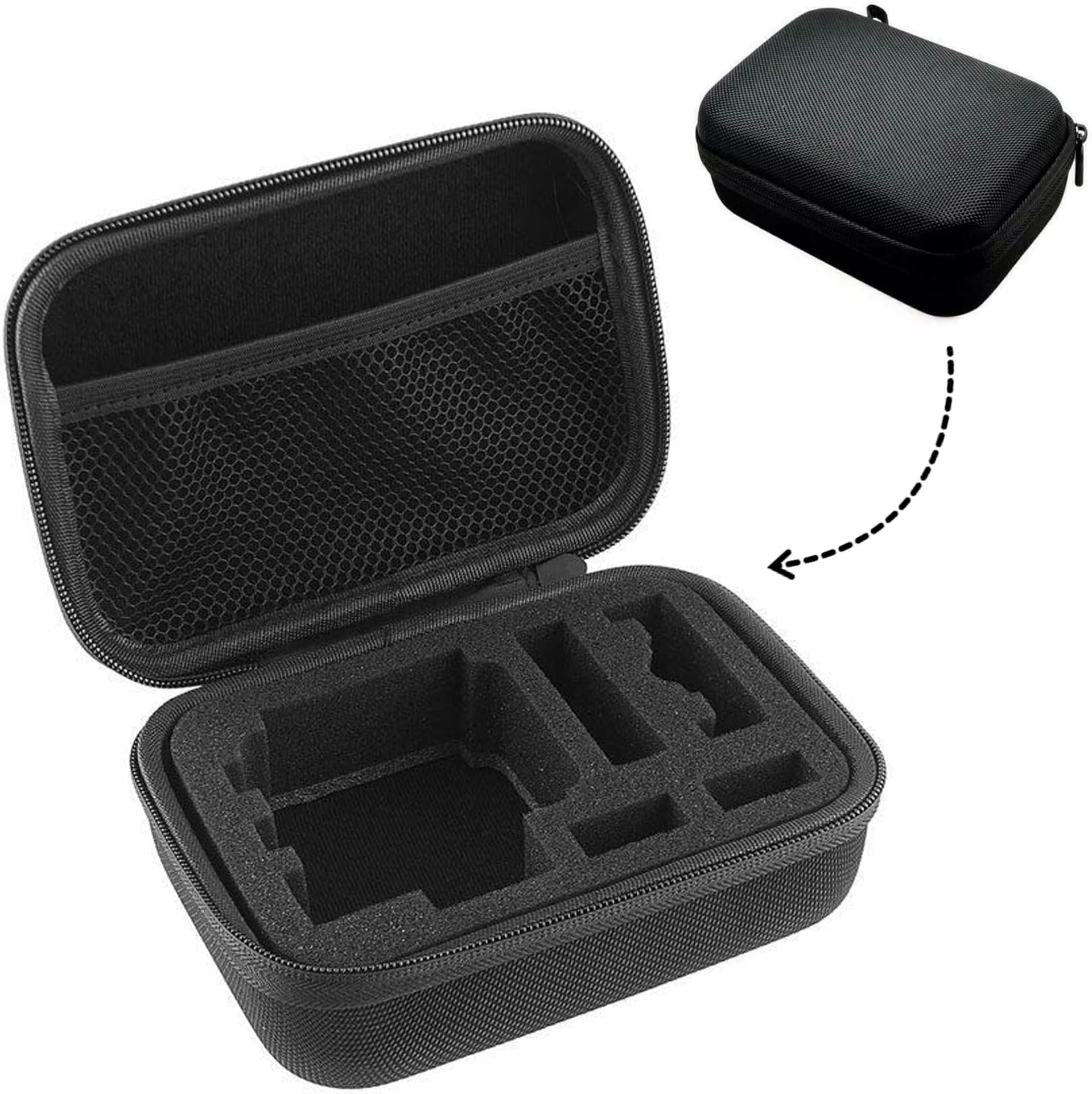 Yantralay Carrying Case for Accessories Compatible with Go Pro Hero 12/11/10/9/ 8/7/6/5, SJCAM, EKEN & All Other Action Cameras