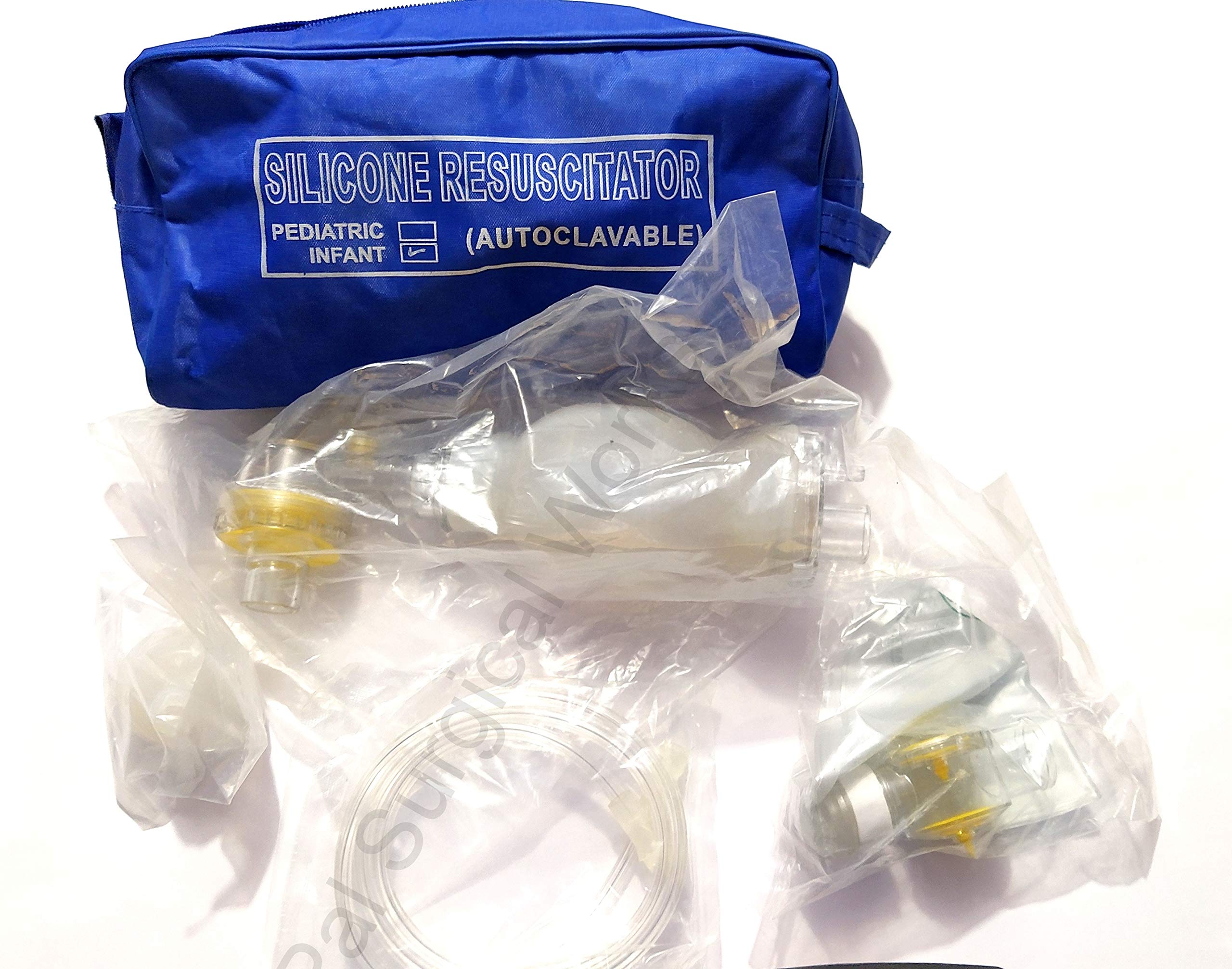 PSW Artificial Resuscitator Infant Ambu Bag Cpr 250Ml Capacity Silicon Latex-Free Hand-Held Ventilation Positive Pressure White Color Autoclavable Translucent Face Mask-image-39