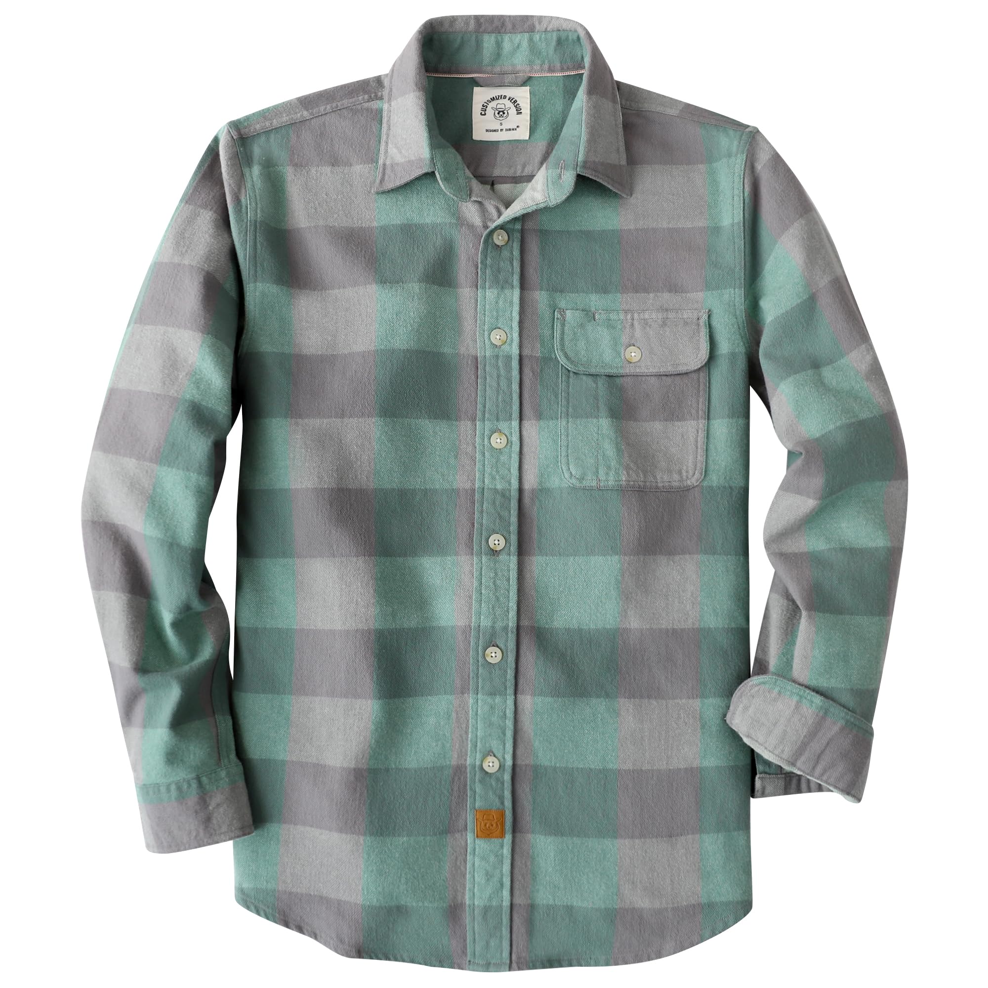 Dubinik® 6 oz Camicia Flanella Uomo Camicia Uomo Flanella Leggera Cotone Comode Casual Invernale Camicia A Quadri Uomo
