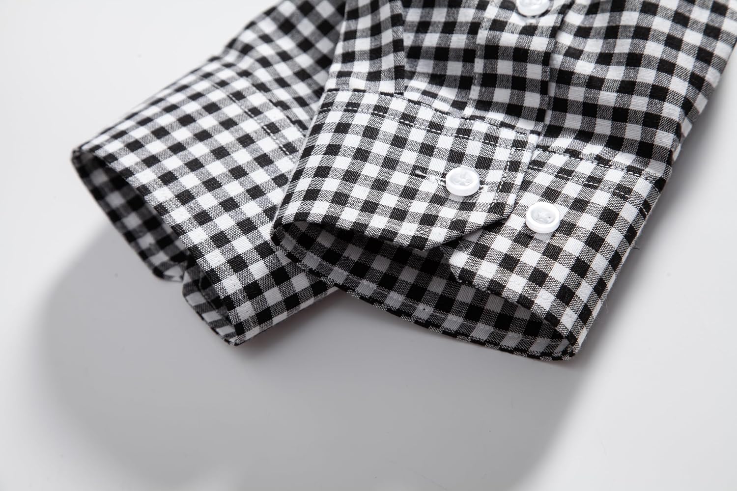 Manwan walk Men's Plaid Button Down Shirts Regular Fit Long Sleeve Casual Business Shirts - Image 5