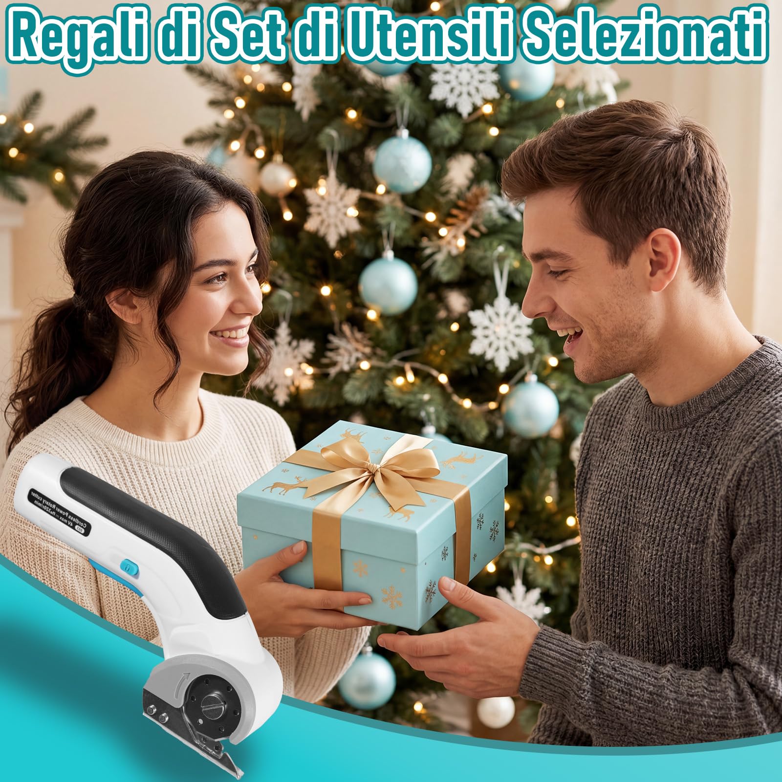 Taglierina per Cartone 3,7 V Forbici Elettriche,Taglierina per Cartone Elettrica con Batteria da 2000 mAh,Taglierina Universale con 2 Lame Autoaffilanti per Cartone,Moquette,Pelle,Feltro e Plastica