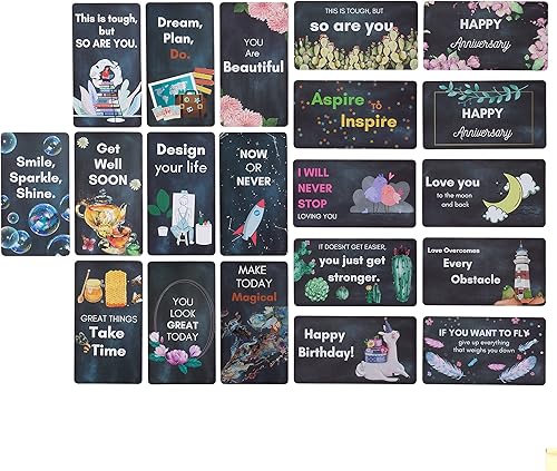 Miniatura 5 de Mr. Pen - Tarjetas inspiradoras, 60 unidades, tarjetas de afirmaciones positivas, tarjetas motivacionales con citas únicas, tarjetas de notas