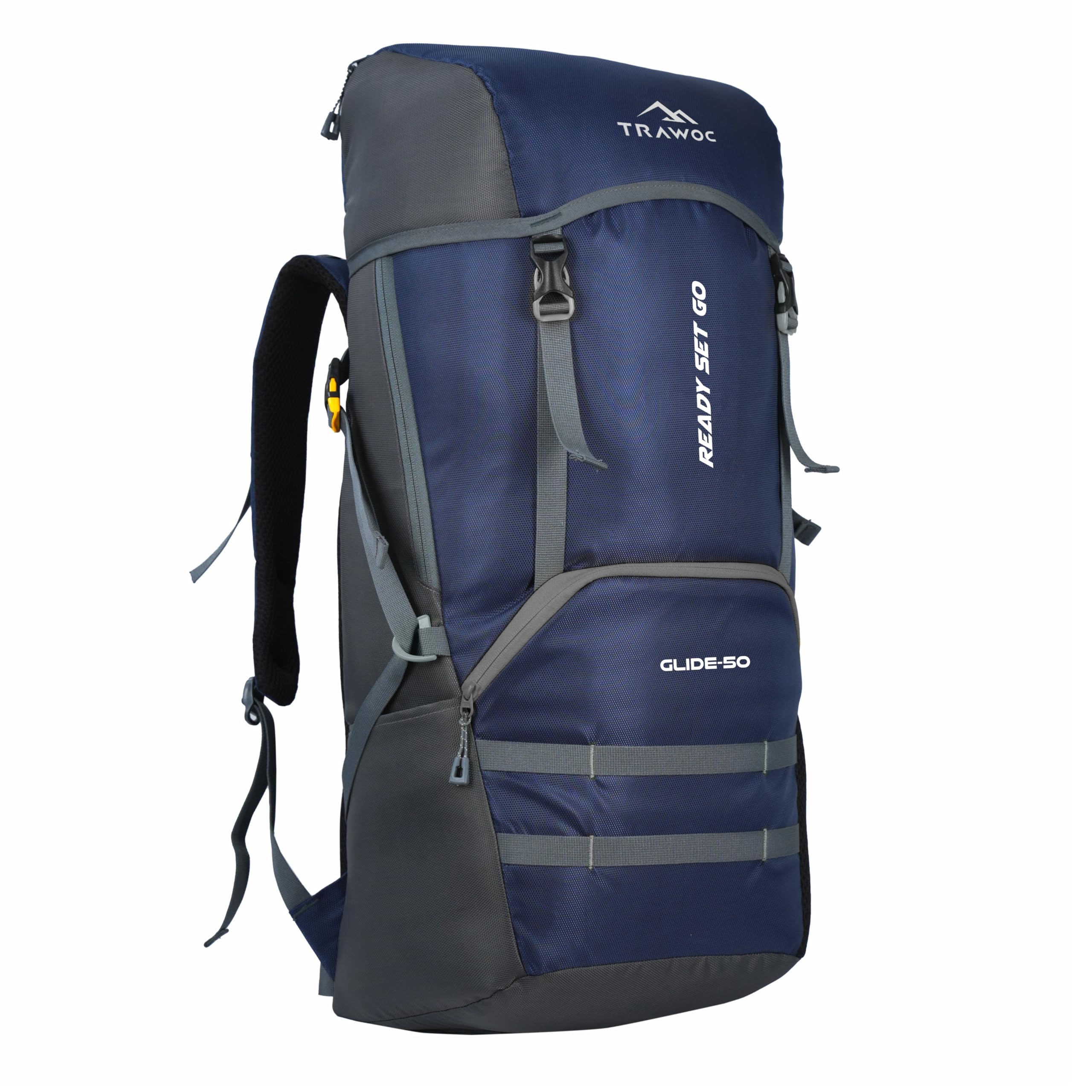 TRAWOC GLIDE 50 ltrs Rucksack Bag for Men & Women Travel Backpack for for Trekking & Hiking, LHK001, Navy Blue (B0BK1BZCVL) Amazon Price History, Amazon Price Tracker