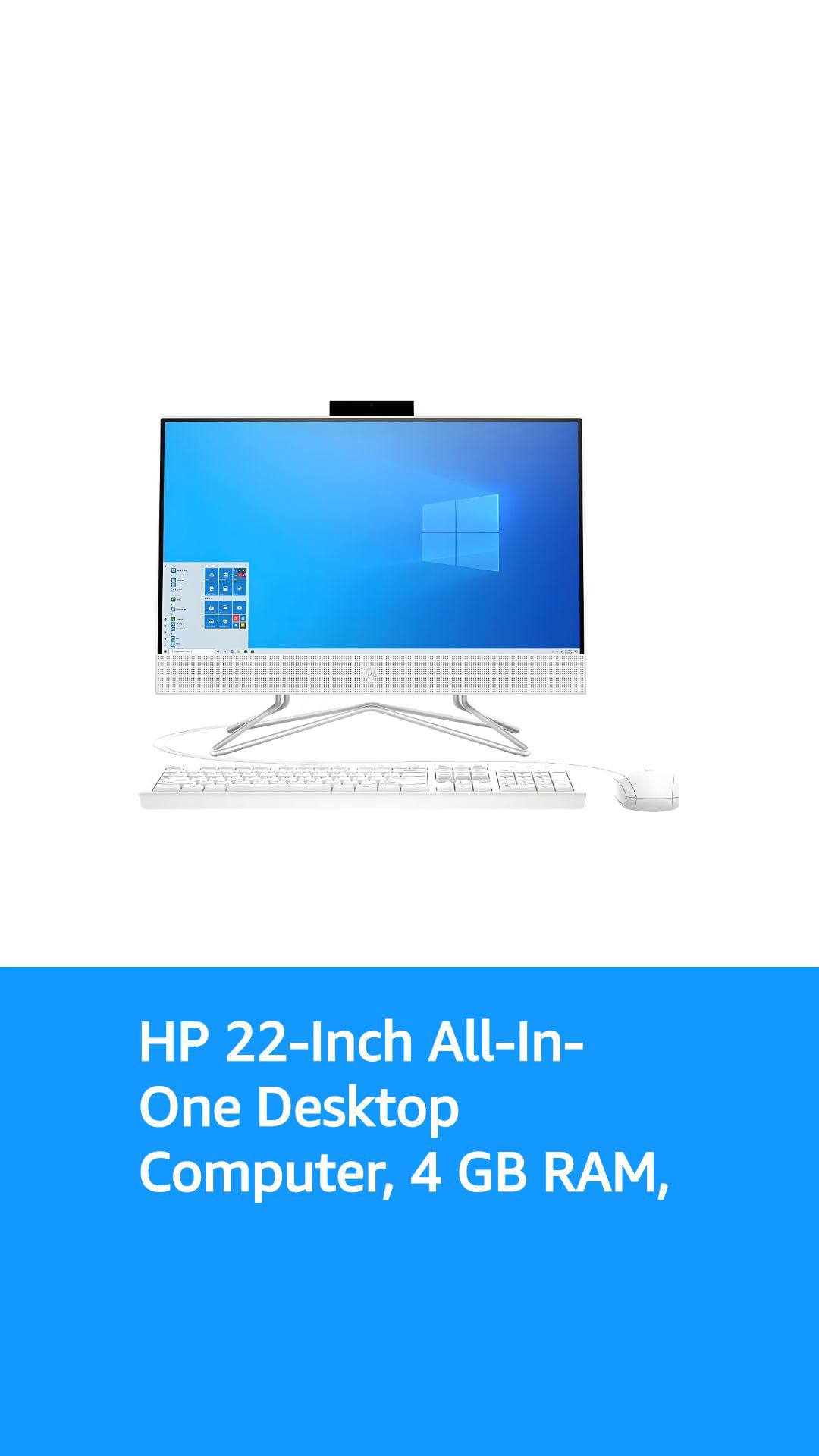 HP 22-inch All-in-One Desktop Computer, AMD Athlon Silver 3050U