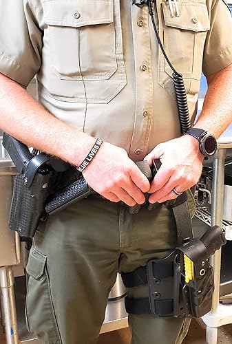 Miniatura 3 de Blue Lives Matter - Paquete de 3 pulseras de silicona de línea azul fina - Pulseras de silicona - Tamaño 8 pulgadas adulto, Caucho, No es una piedra