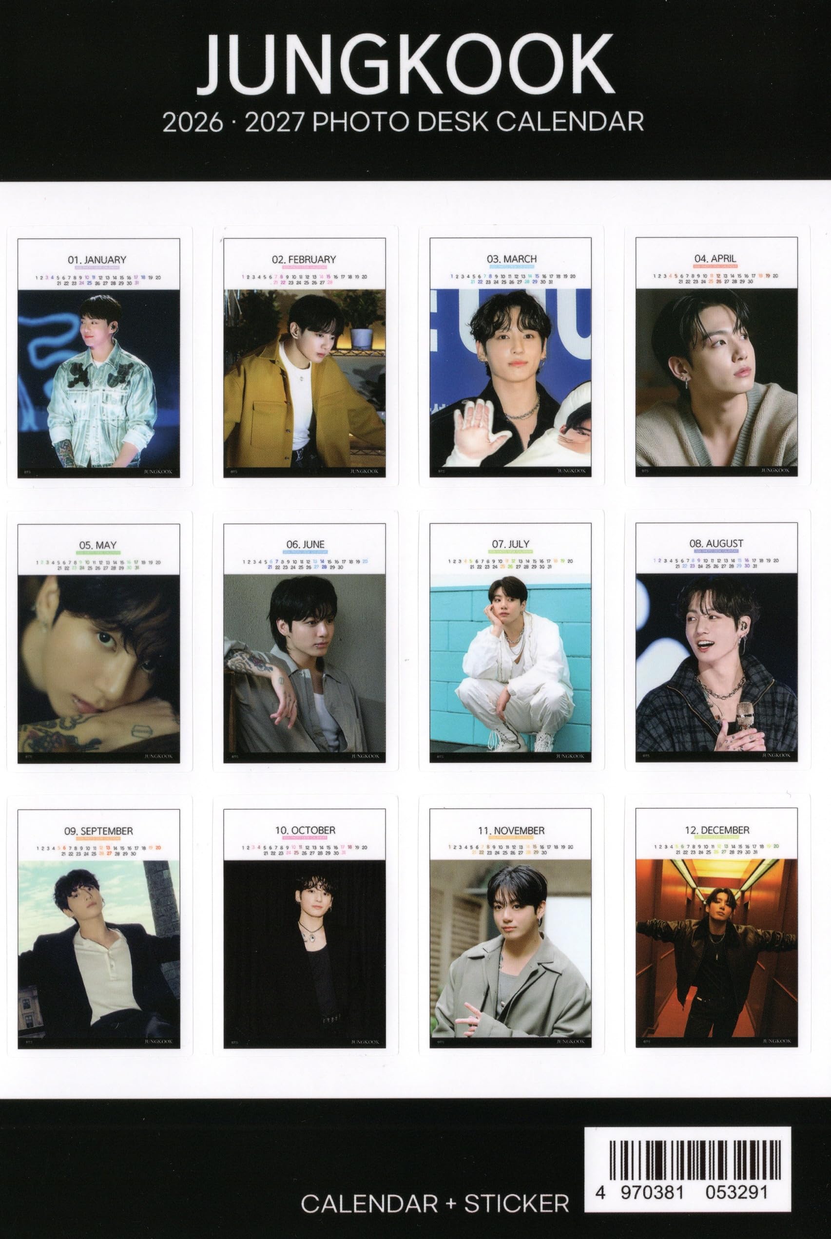 Amazon.co.jp: ジョングク グッズ 卓上 カレンダー (写真集) 2026~2027