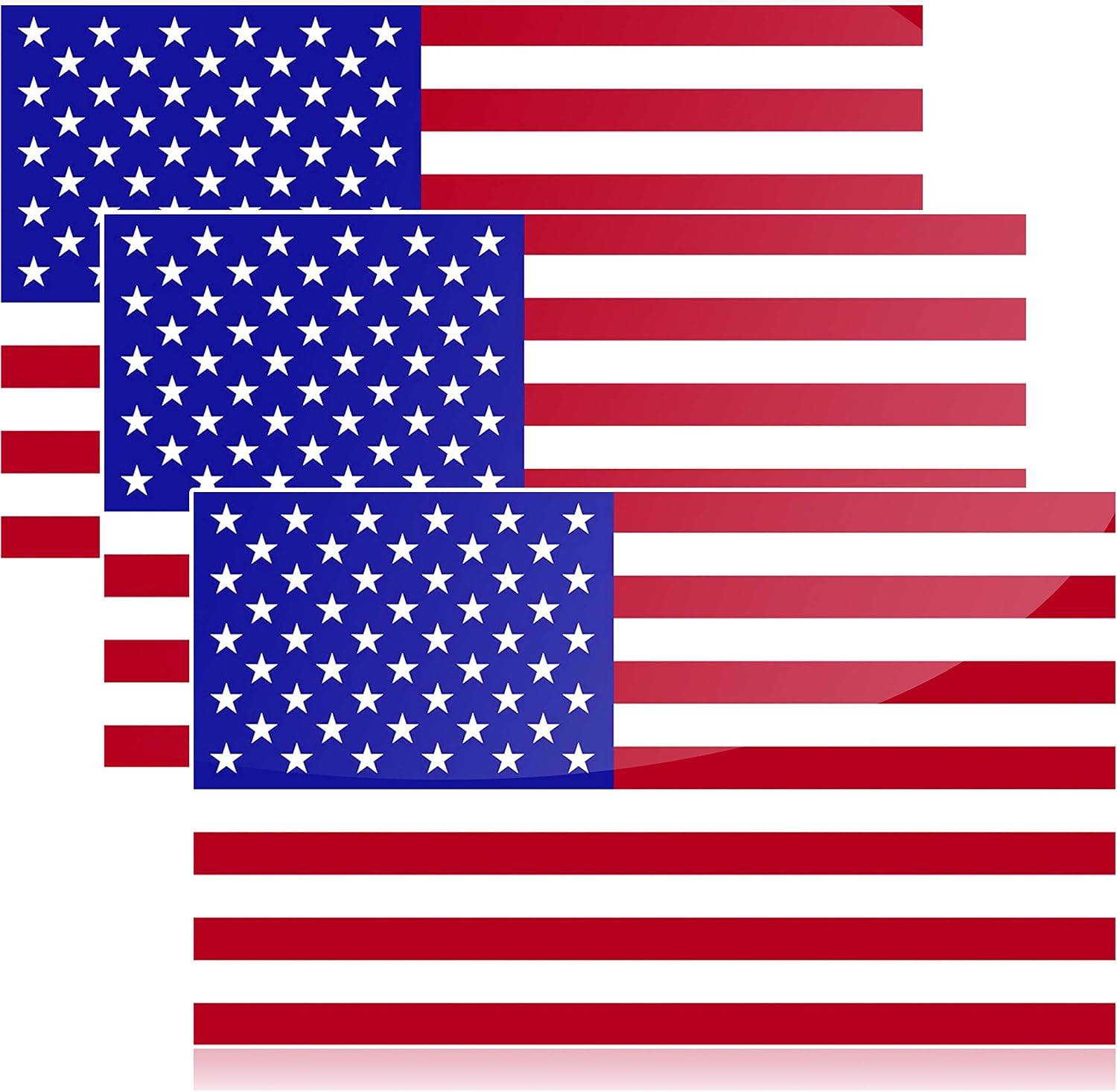 American Flag Stickers and Decals Pack of 3, American Flag Sticker for Car, Waterproof American Flag Stickers for Trucks, Small American Flag Sticker or American Flag Decal American Flag Car Sticker