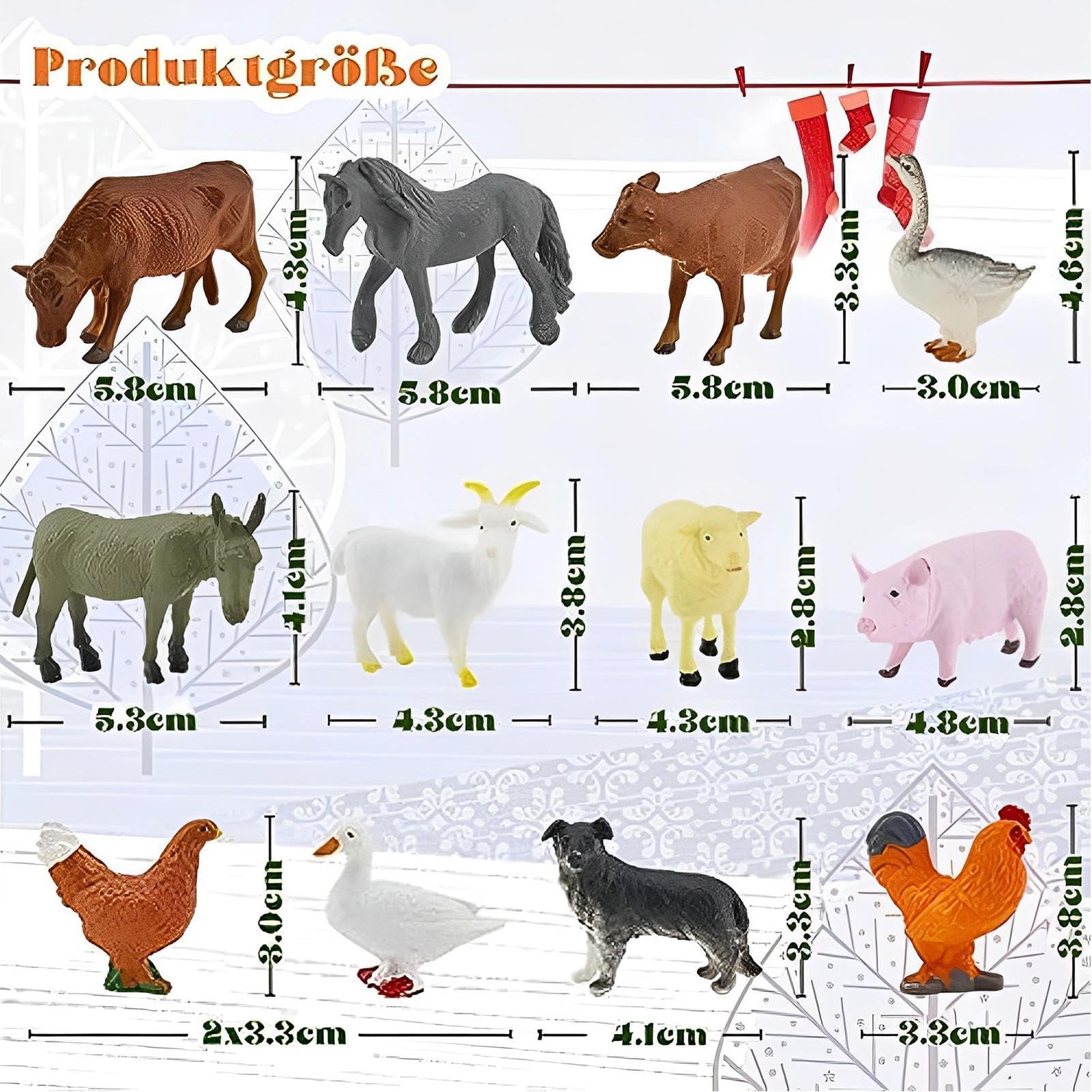 Weihnachtskrippe,Adventskalender 2024 Adventskalender für Kinder aus | Kreative Feiertags-Adventskalender-Sammelfiguren für Wohnzimmer und Schlafzimmer Wei