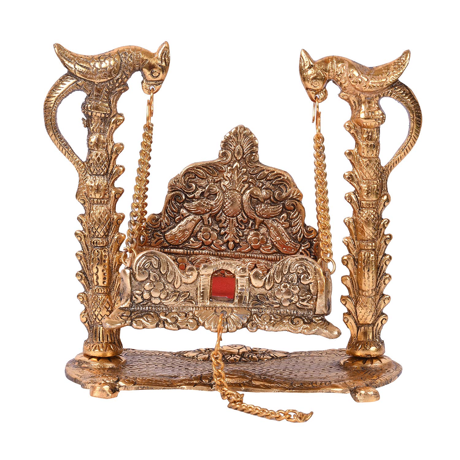 AURA MART Metal Laddu Gopal Jhula Singhasan Pooja Chowk Pooja Purpose