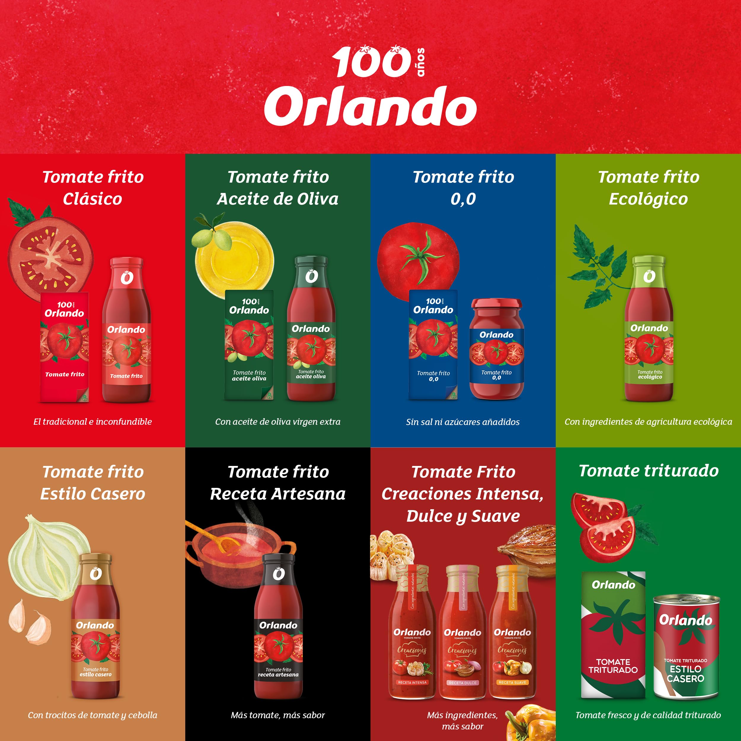 Orlando Tomate Frito Aceite de Oliva Virgen Extra Brik Pack 3 x 350g