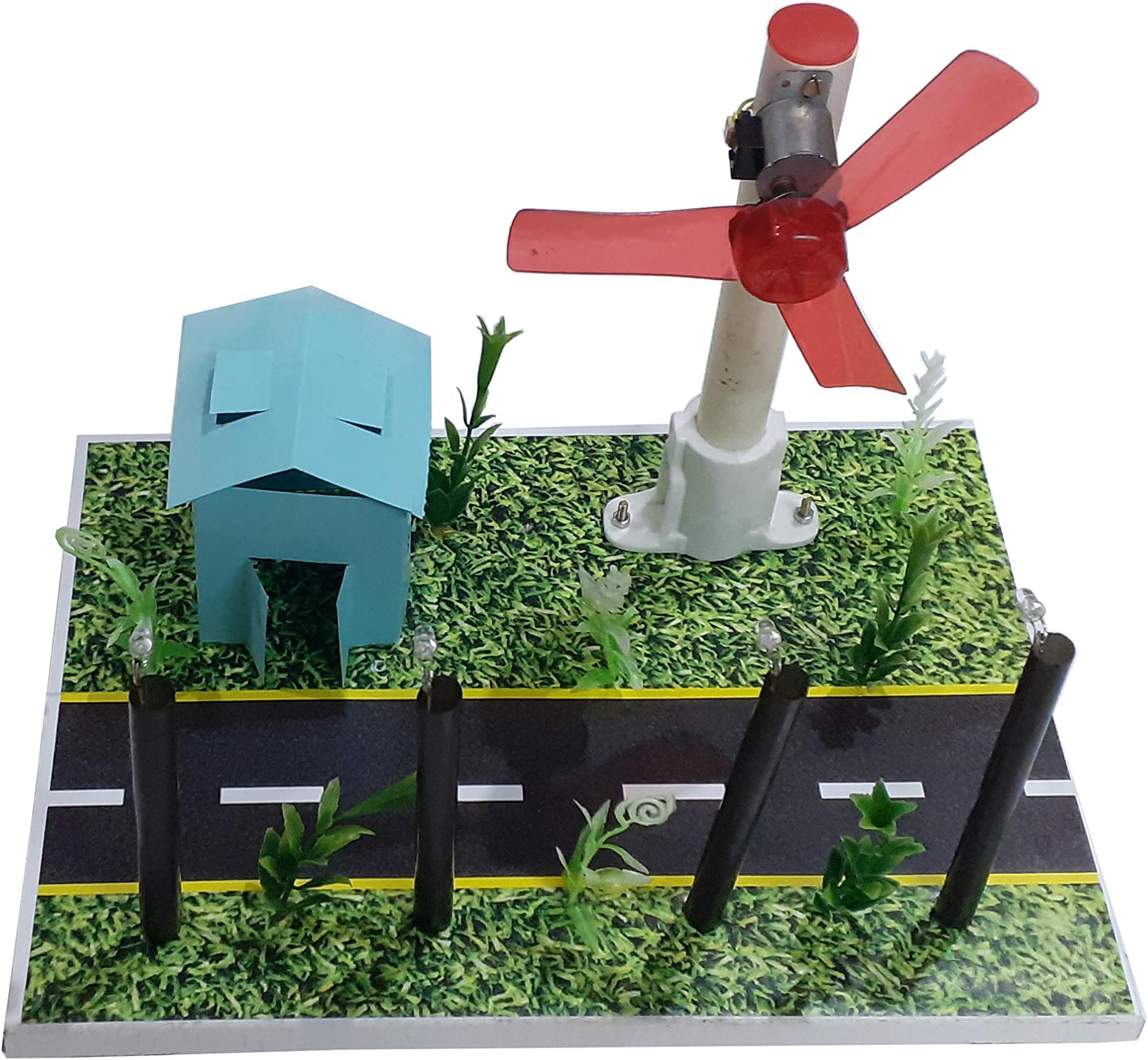- Wind Generator Windmill - Real Time Electricity Generation Using Dynamo. Science Working Model.,for Kid,green