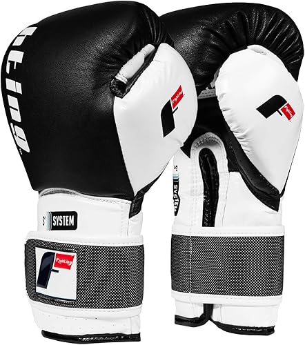 Fighting Sports Guantes de entrenamiento S2 Gel Power de color negroblanco, 14 onzas