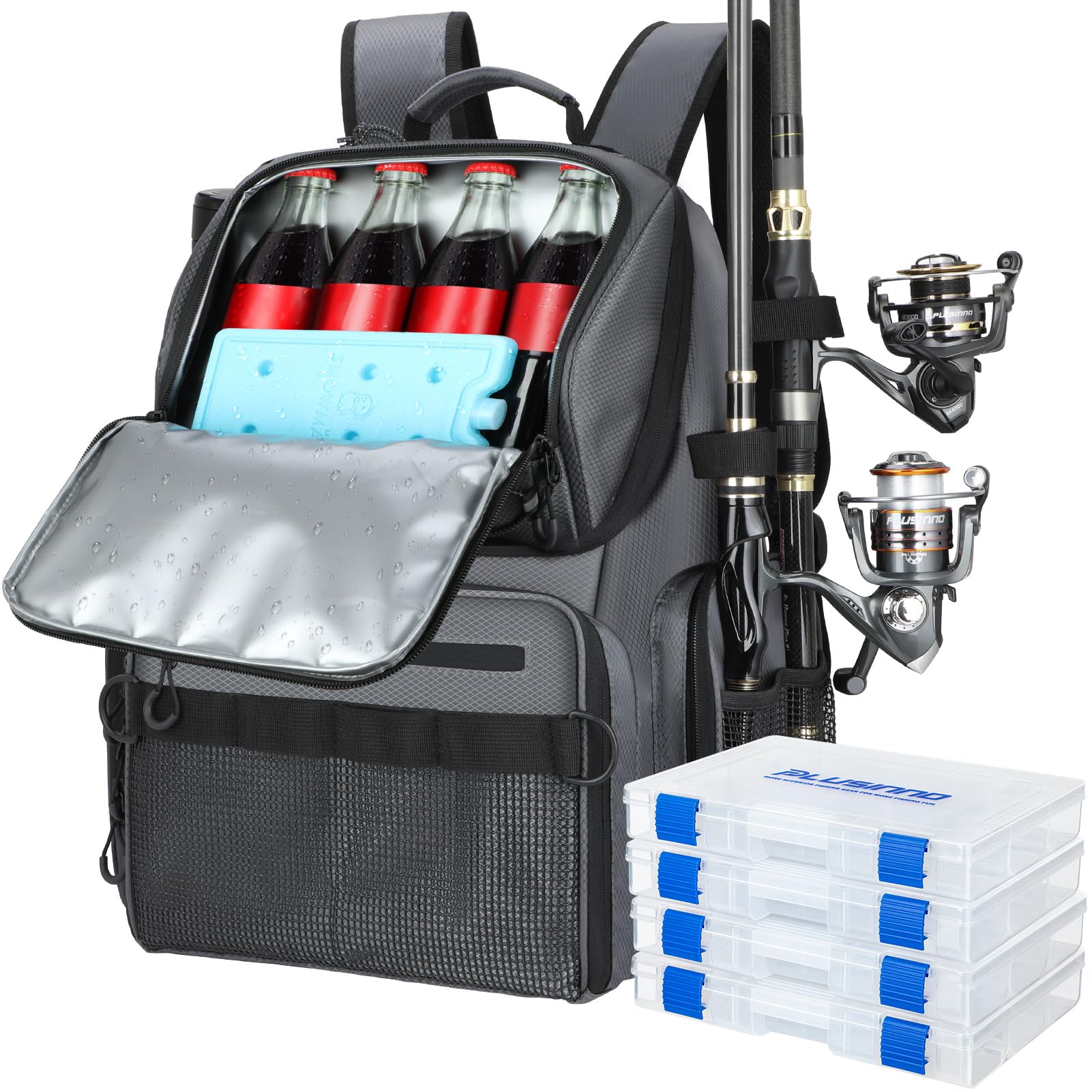 backpack tackle box cooler Fishing With 4 Boxes, Rod Holder Reel has your back (literally) VaultPack 3-in-1 Backpack Cooler System