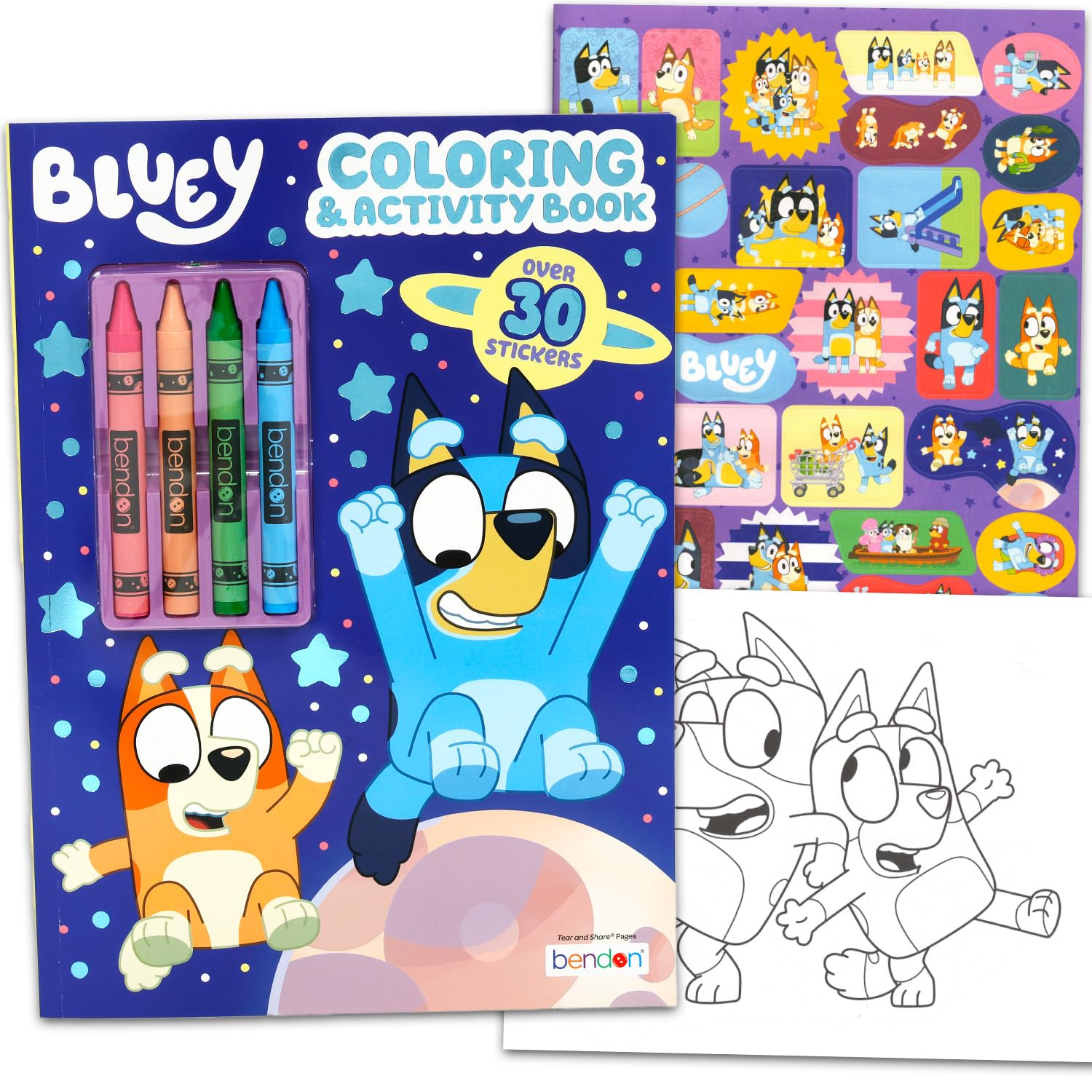 Amazon | Bluey Ultimateぬりえ&アクティビティブックセット - ぬりえ