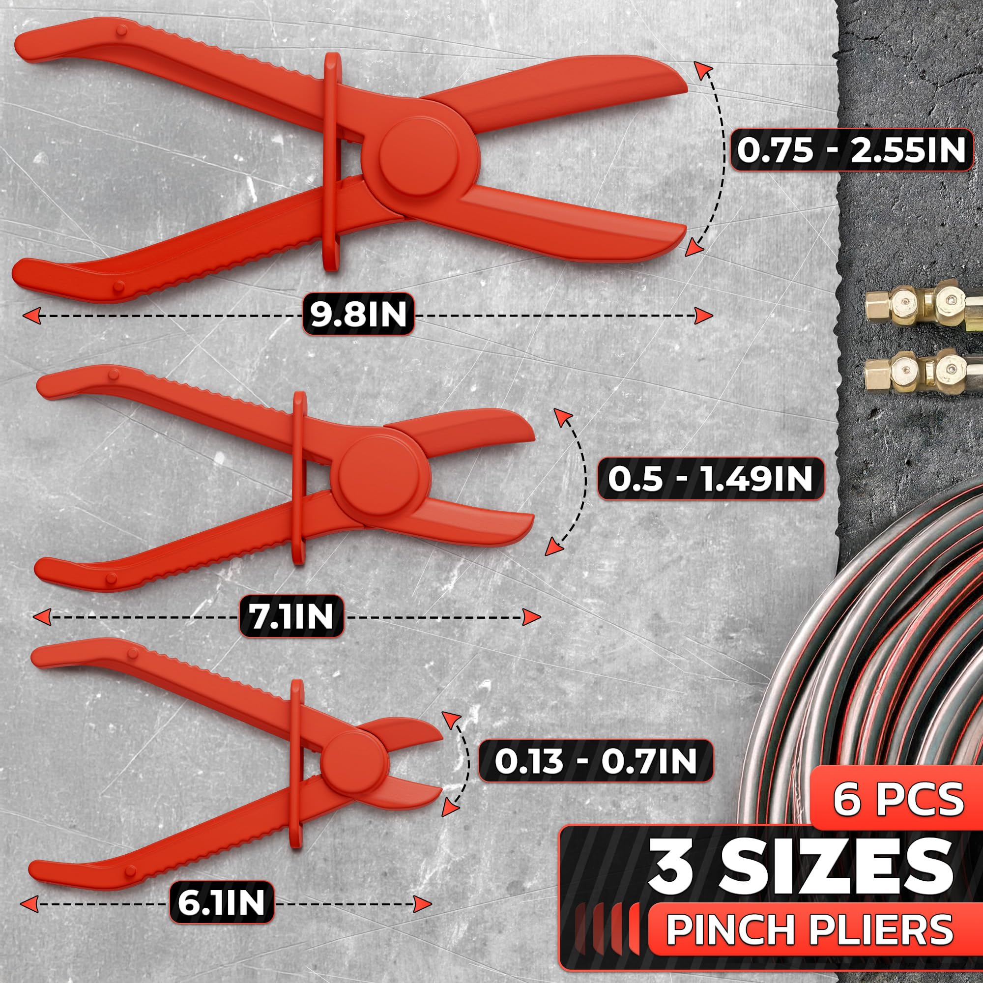 Snapklik.com : 6 Pcs Hose Pinch Off Pliers - Hose Pinch Pliers Set Hose ...