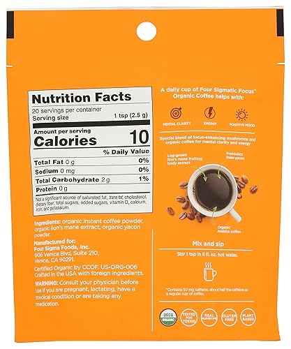 Miniatura 2 de Four Sigmatic Organic Multi Serve Focus Instant Coffee, 1.7 OZ