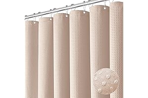 Dynamene Extra Long 84" Inch Shower Curtain & Accessories 3-Piece Set