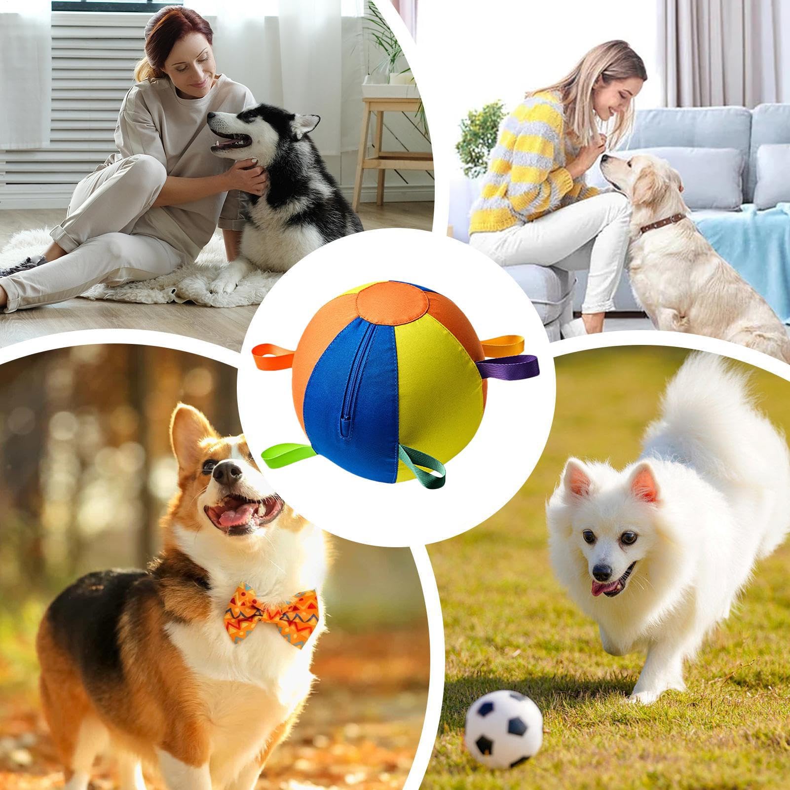 Pelota de Perro Juguete Juego Antimordiscos para Masticadores Agresivos | Pelotas interactivas para perros Masticadores agresivos juego al aire libre agua Navidad cumpleaños