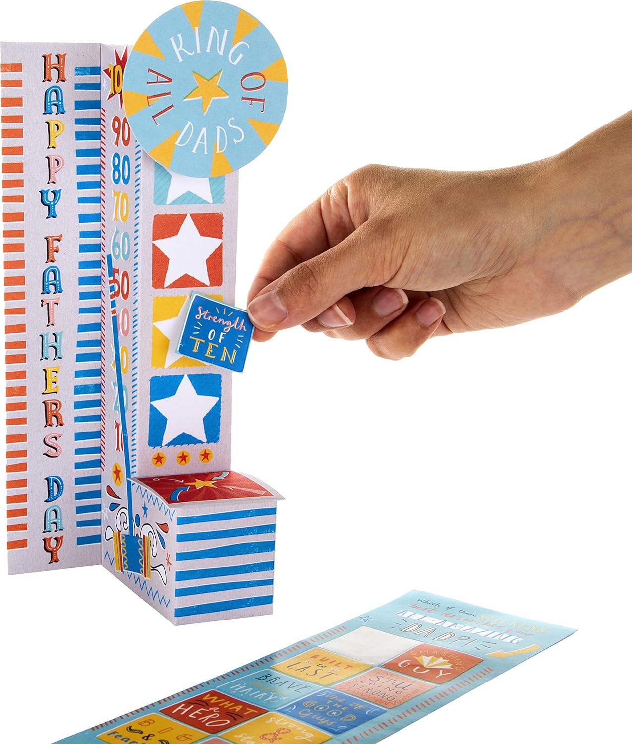 Father's Day Card for Dad from Hallmark - 3D Pop-up Ring-The-Bell Game Design