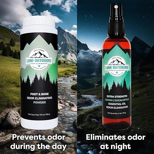 Miniatura 2 de Paquete de Espray Desodorante Natural para Zapatos y Polvo para Pies de Lumi Outdoors - Limón Eucalipto y Polvo para Pies