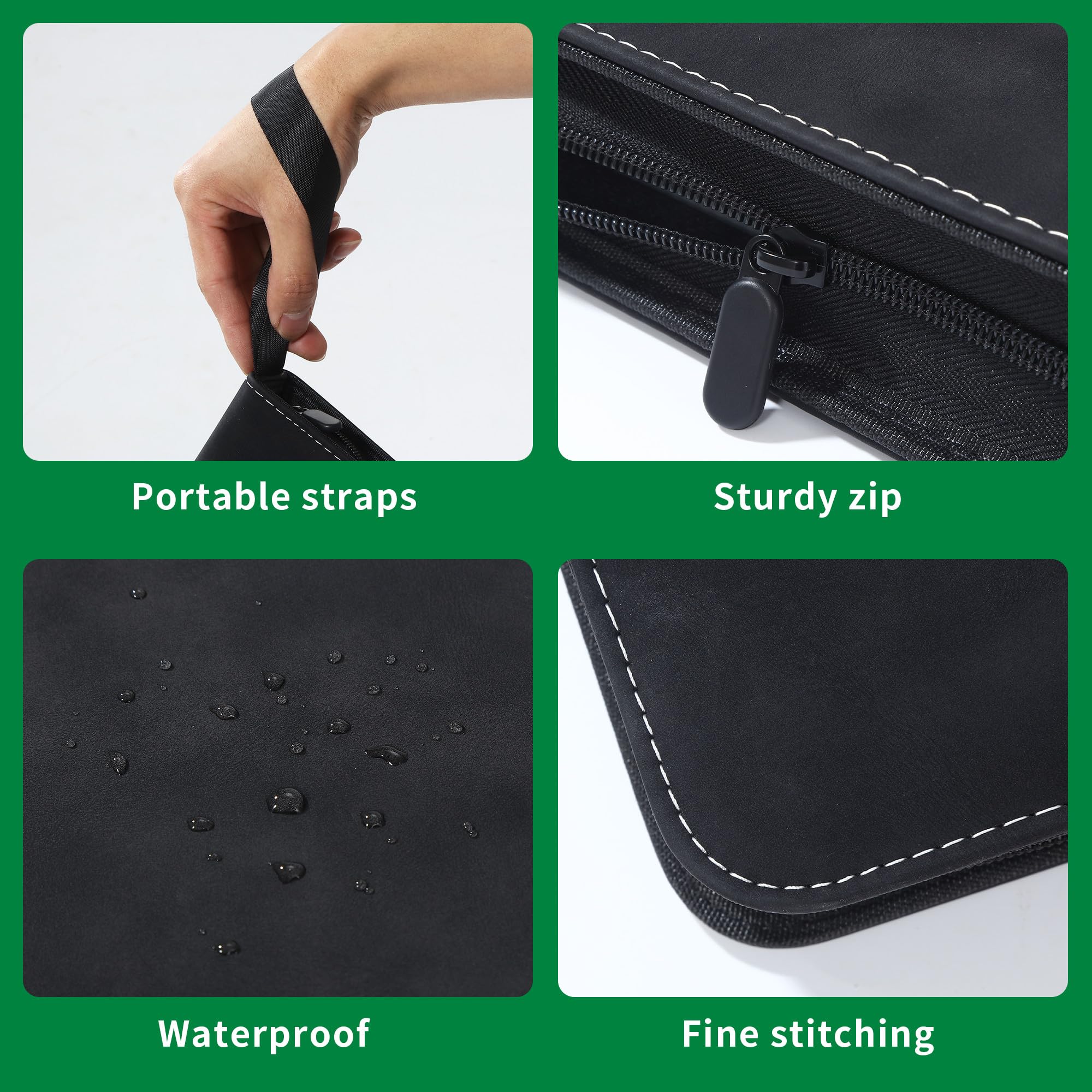 Raccoglitore Carte Magic,Album Porta Carte,Nero,50 Pagine 900 Raccoglitore di Carte,Design Con Zip,Album per Carte Portatili Per Per la raccolta di giochi, regali e carte sportive ﻿ (A-Nero)