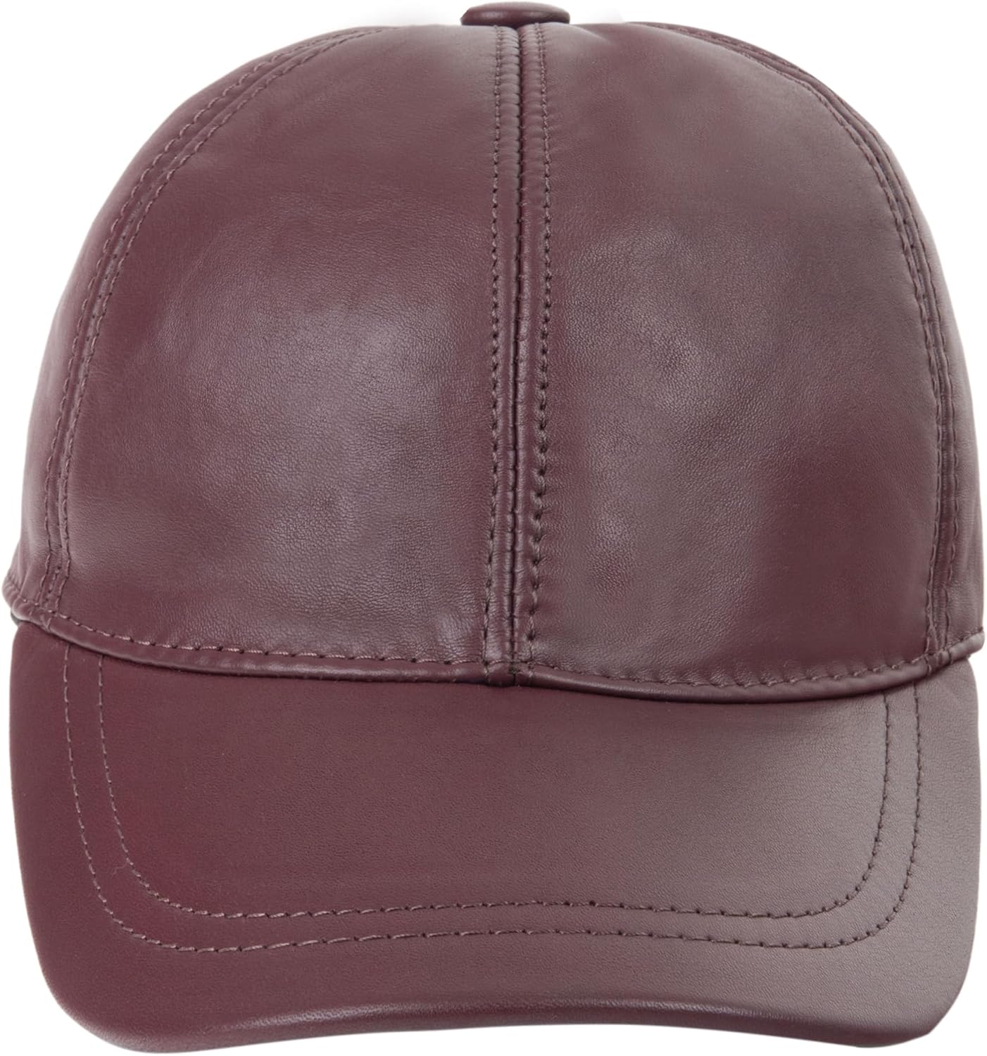 Zessano Genuine Leather Unisex Baseball Cap - 100% Sheep Leather Mens and Womens Baseball Cap with Adjustable Back Strap