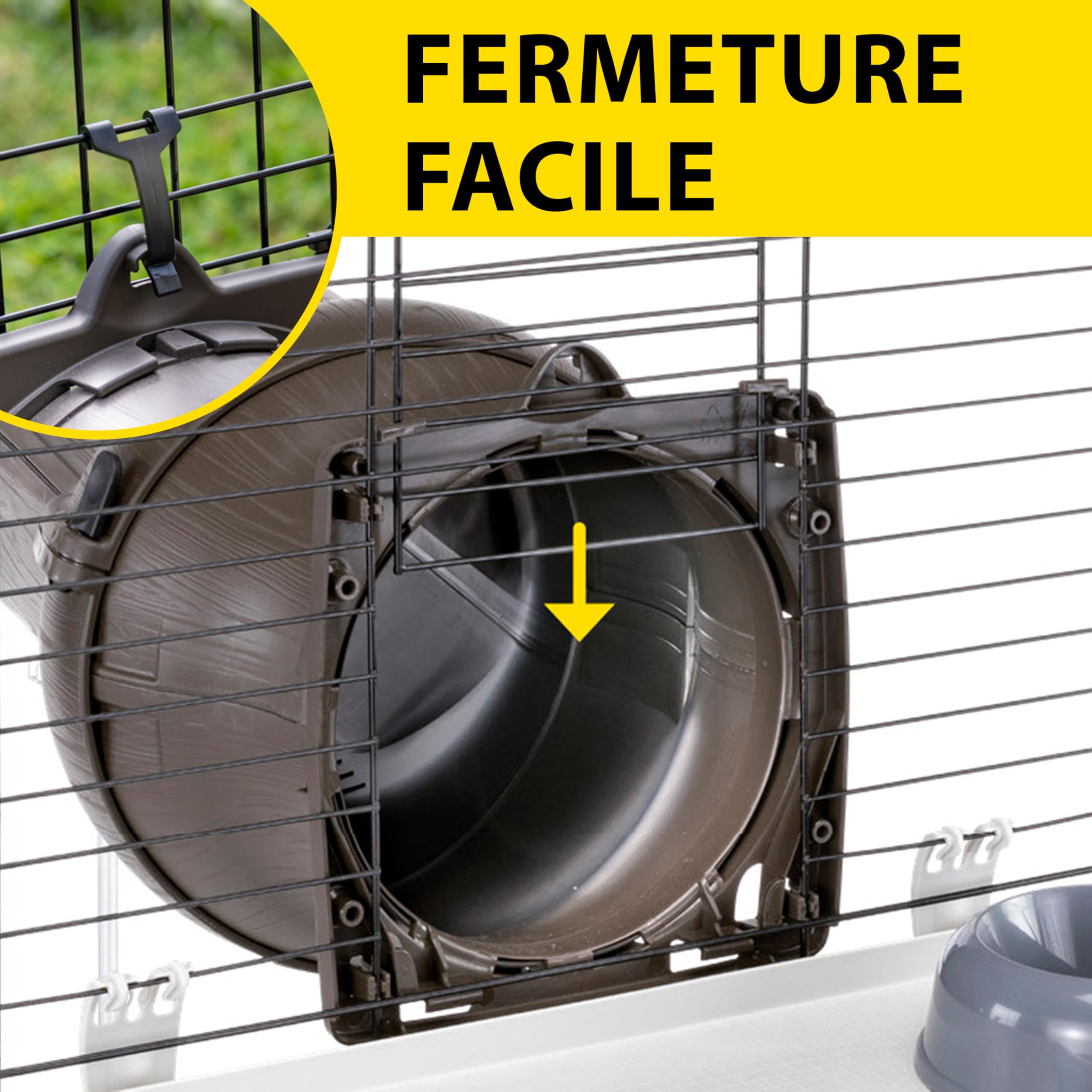 Ferplast Kit de 2 raccords universels Metro' Junction pour Tunnels et habitats pour Lapins Metro' – Adaptable aux Cages et Maisons Metrò Ø27×22 cm