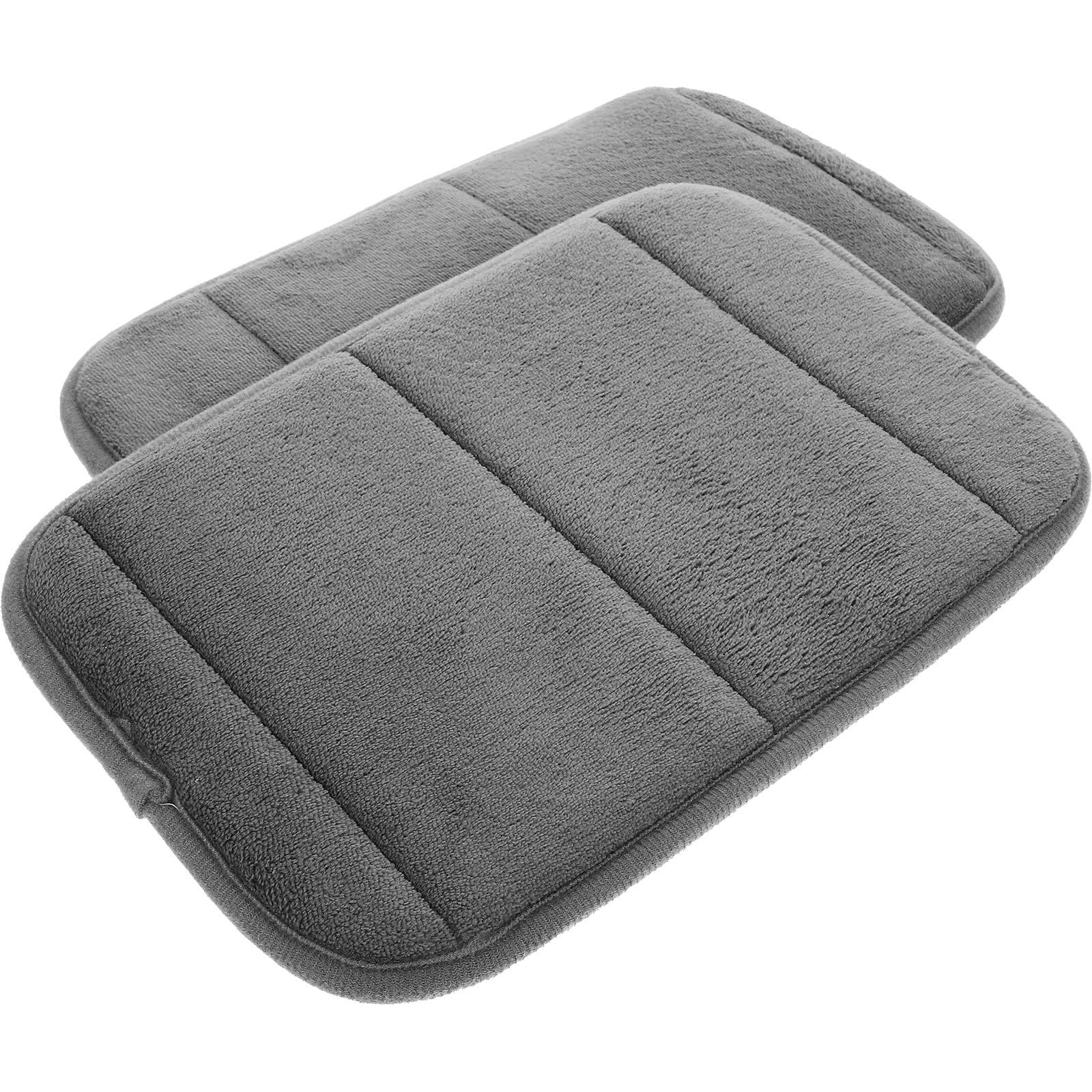 Alfombrillas de Ratón para Ordenador 2 Piezas Memoria Espuma 30 Cm Gris Antideslizantes para Oficina y Portátil, Superficie y Lavable para Juegos y Trabajo