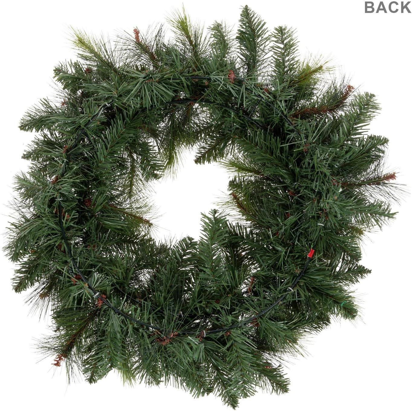 Hobby Lobby Pine, Berry & Pinecone Wreath, 24 x 24 inches, Donner Pine, Plastic & Metal, Indoor Use
