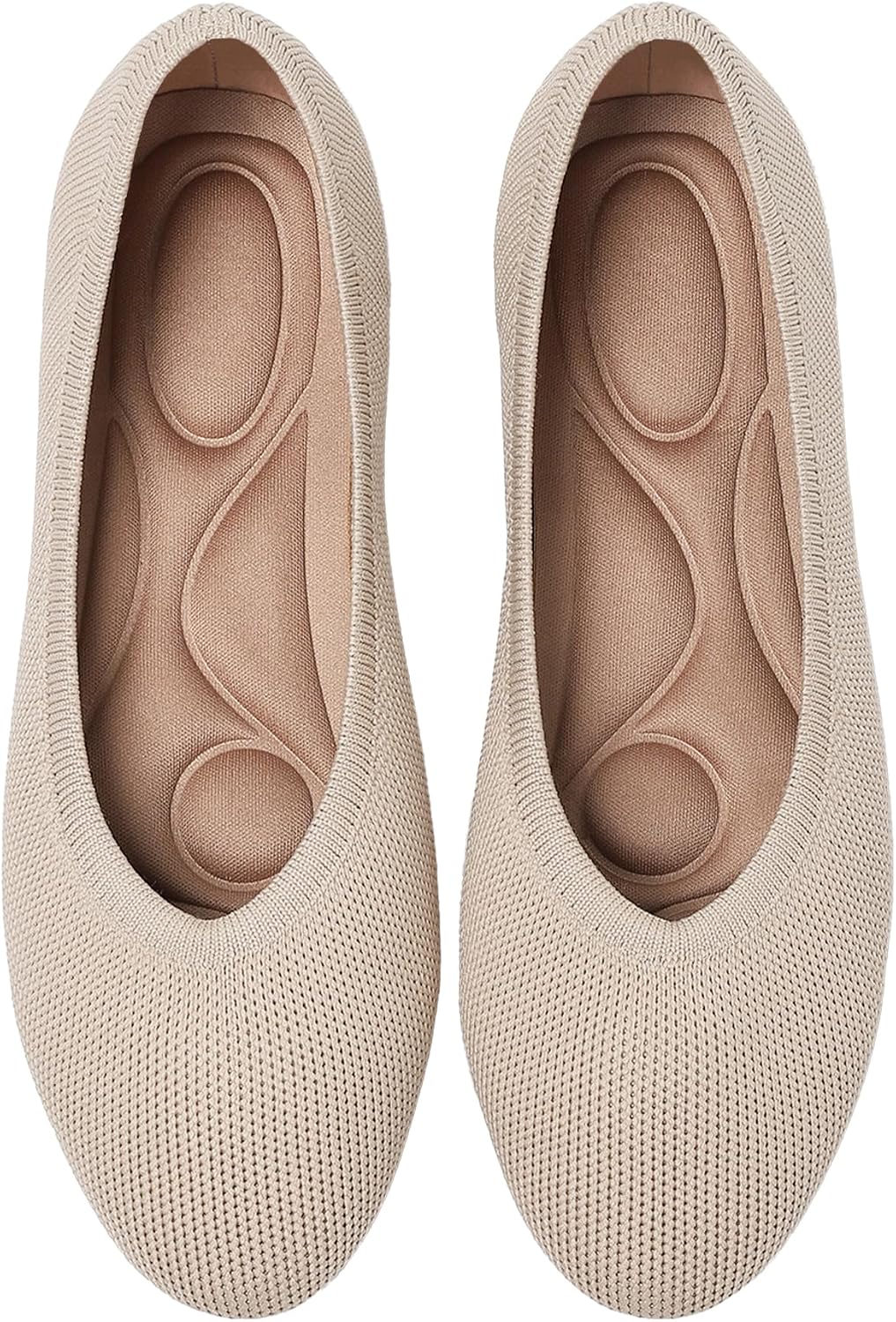 Ballet Flats Shoes for Women, Foldable Knit Women's Flats, Comfortable Shoes for Women Dressy Casual Work Office