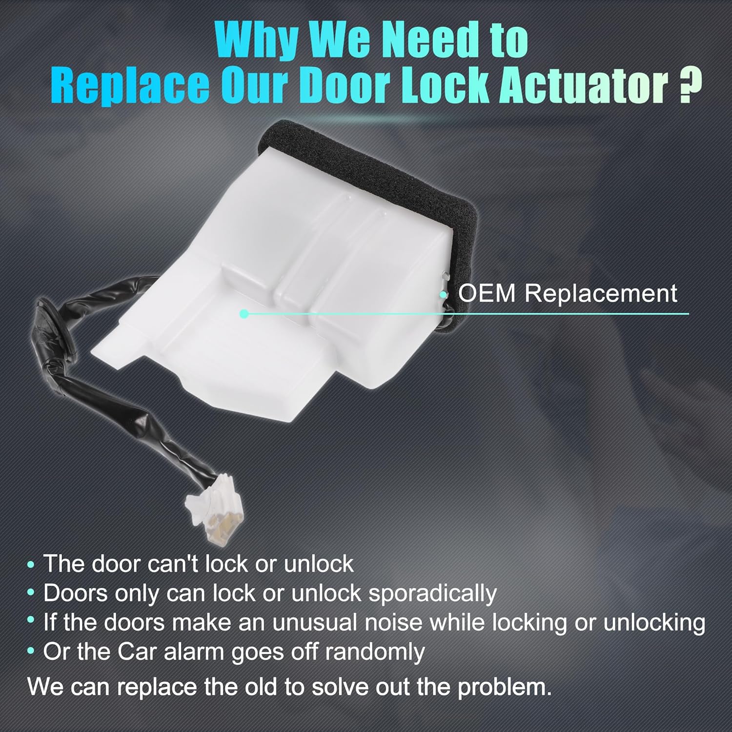 X AUTOHAUX Replacement Rear Liftgate Door Lock Actuator with Cable for Toyota 4Runner 2010-2022 Tailgate Latch Assembly White