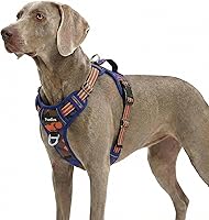 Vista 35 de Funfox Arnés para perro sin tirones, arnés de chaleco ajustable para mascotas, material súper suave con mango vertical, fácil control, paseo