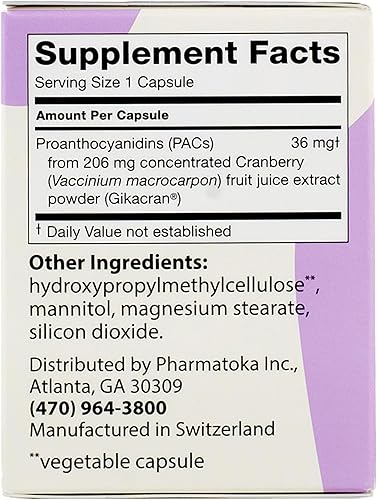 Miniatura 2 de ellura PAC bioactivos solubles clínicamente probados de 36 mg  Extracto de jugo de fruta de arándano 100% concentrado, para apoyo de la infección