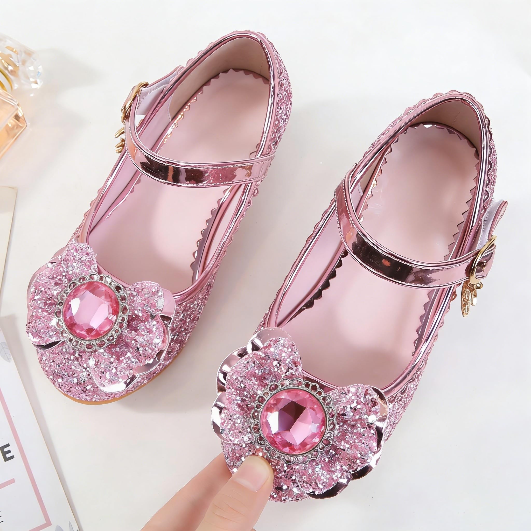 New front Zapatos de Fiesta de Princesa Zapatos de tacón de Princesa para niñas Zapatos de Fiesta Zapatos de Princesa Zapatos Elegantes
