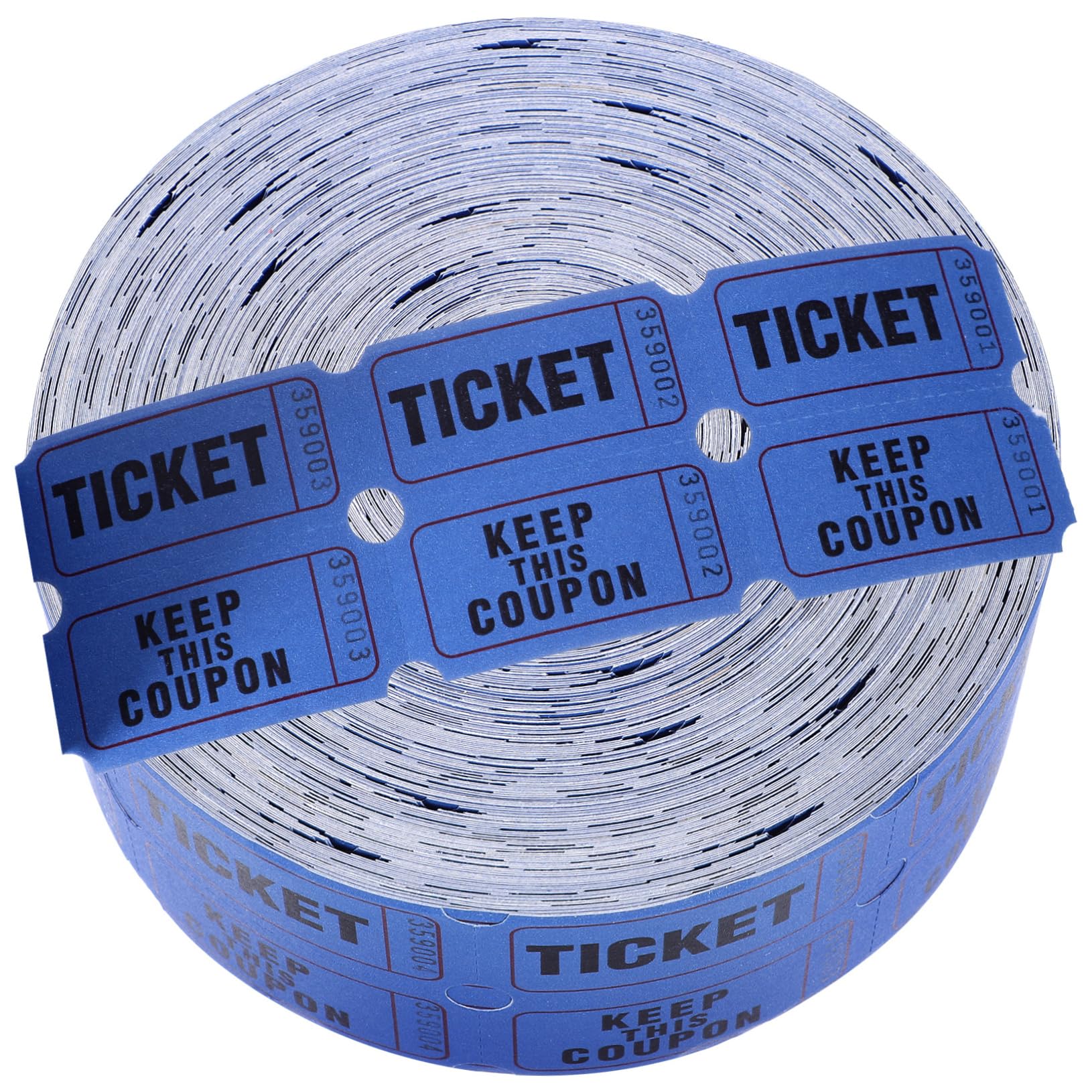 Boletos para Rollo Perforados Papel para en Fácil Rifa Azul de Uso Separación Ideales Divertidos y para Eventos y Sorteos