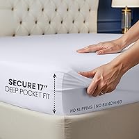 Vista 4 de Utopia Bedding Protector de colchón impermeable de 5 lados tamaño King, funda de colchón transpirable de alta calidad, estilo ajustado con bolsillos